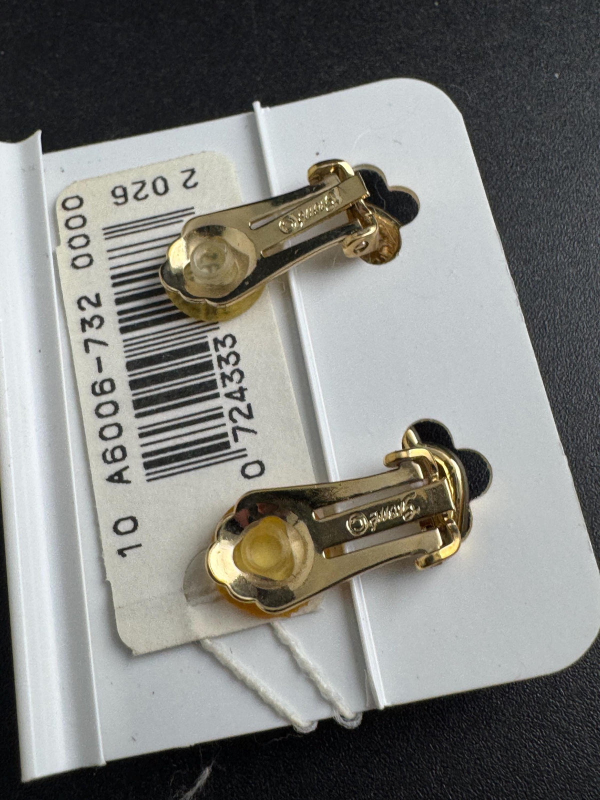 Vintage Grosse Earrings, Gold Clip-On, Signed Deadstock, Germany