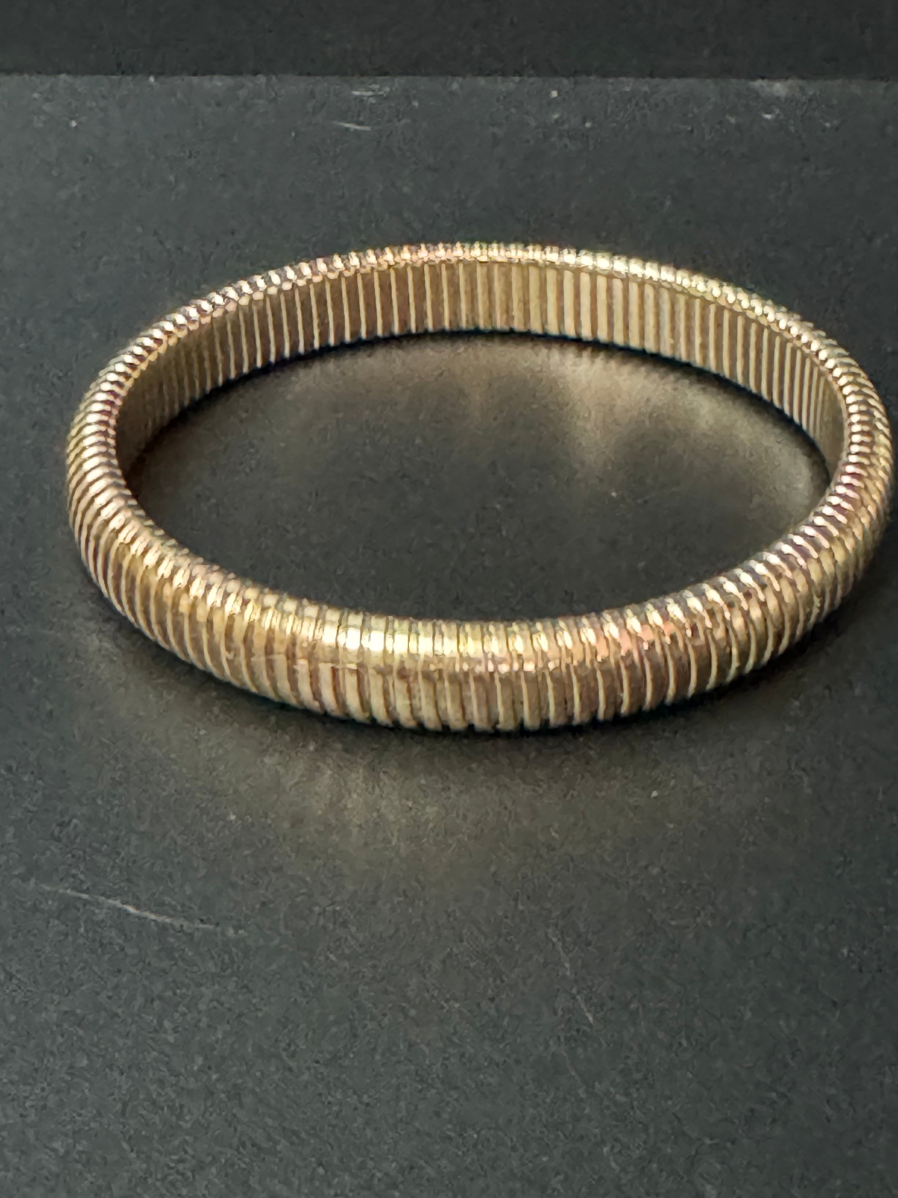 gold or silver tone omega bangle bracelets with stretch