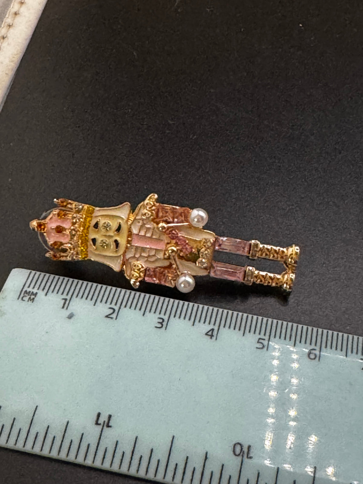 Pink Nutcracker Earrings, Christmas Soldier, Pink Enamel Drops