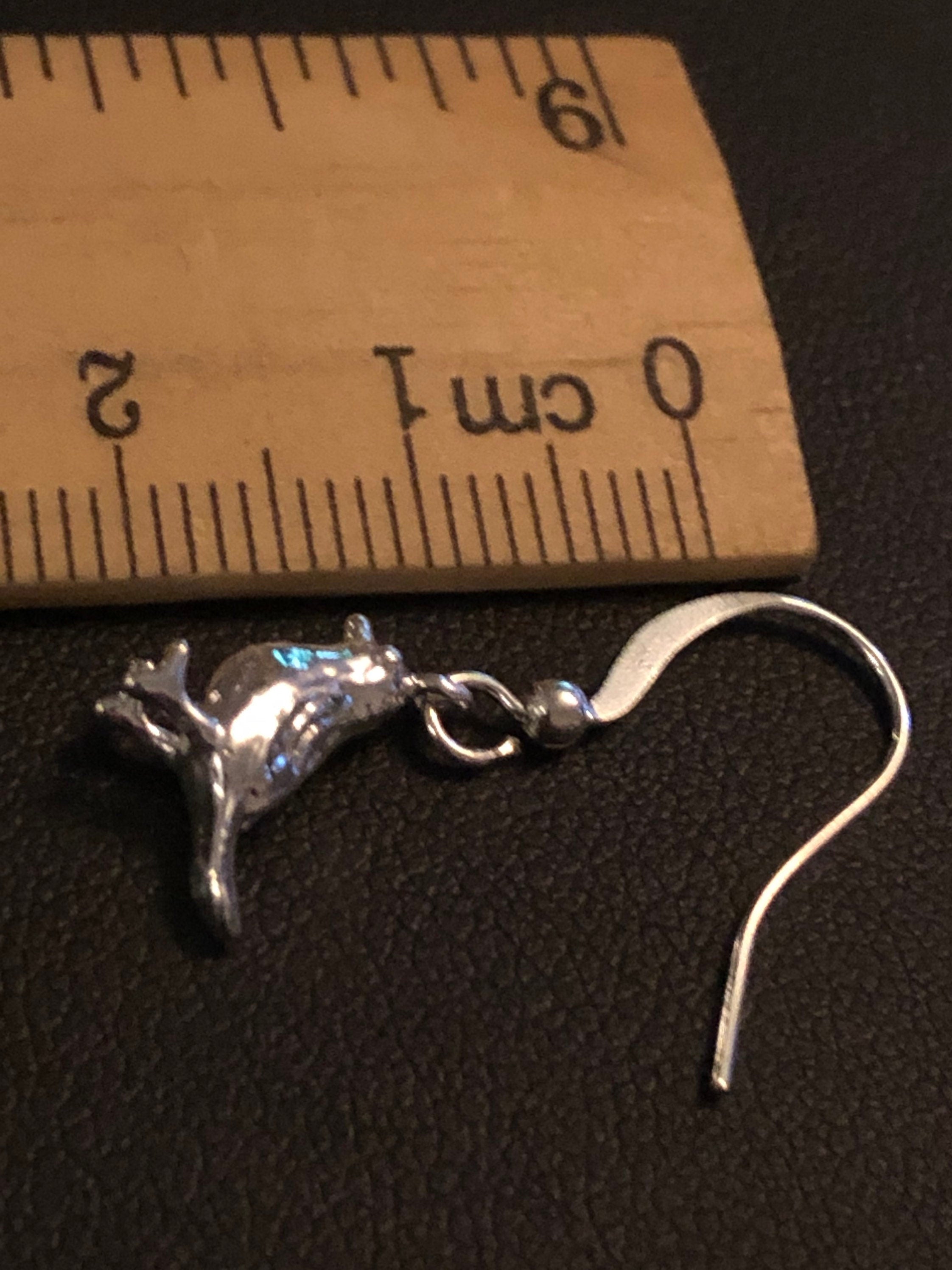 small silver plated garden bird sparrow earrings for pierced ears