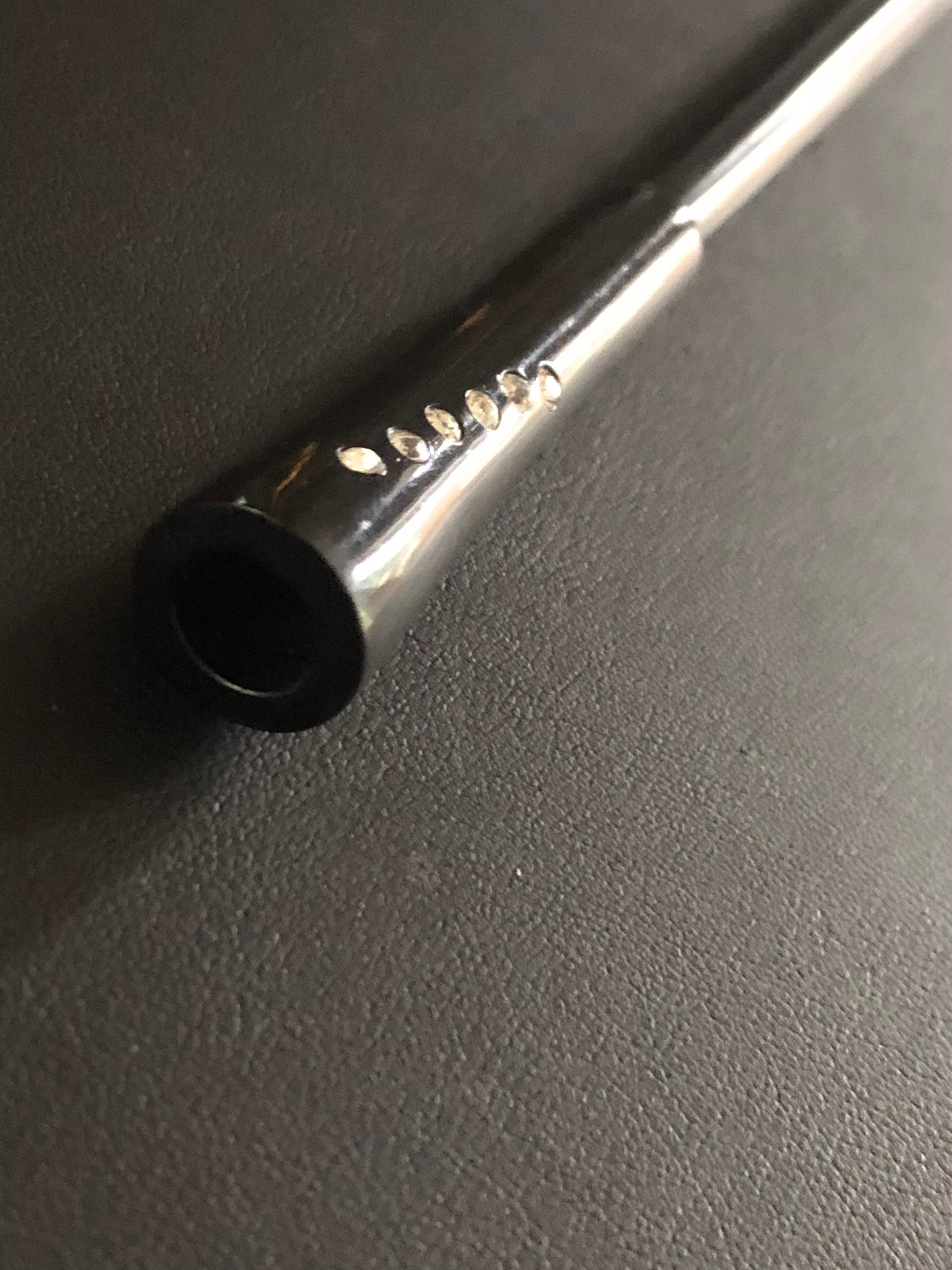 Vintage early plastic black diamanté crystal rhinestone ladies long Cigarette Holder