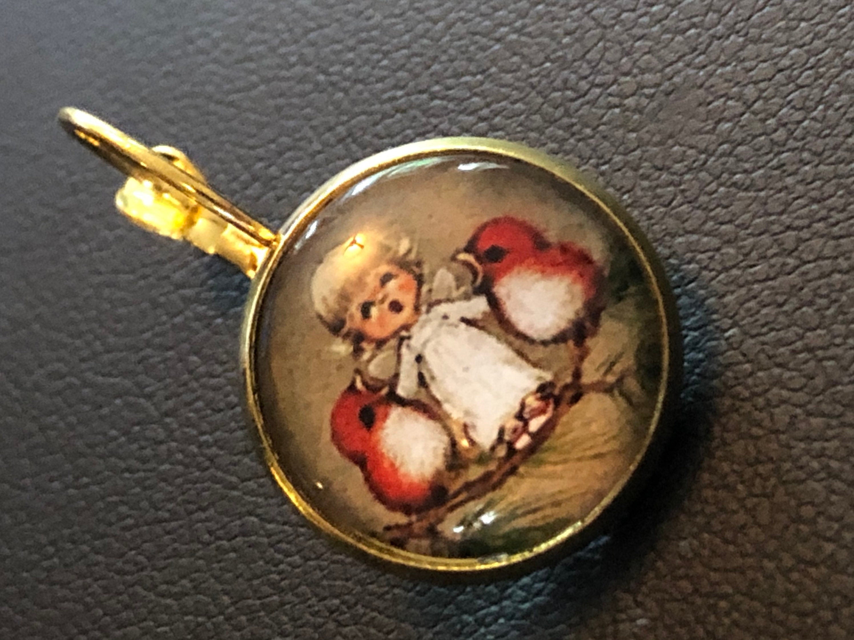 girl & robin Christmas drop earrings stocking filler