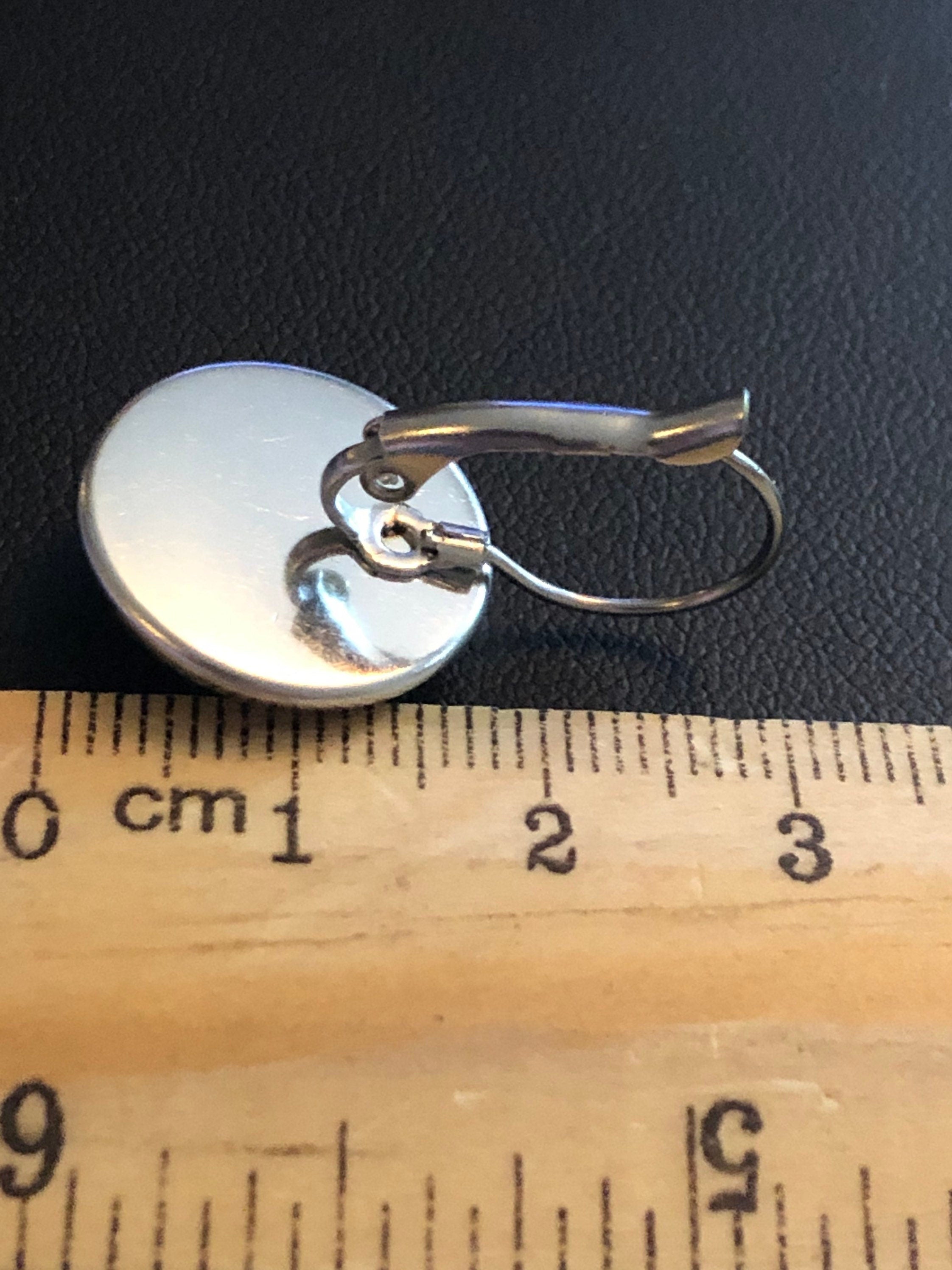 Stainless steel Christmas holly drop earrings