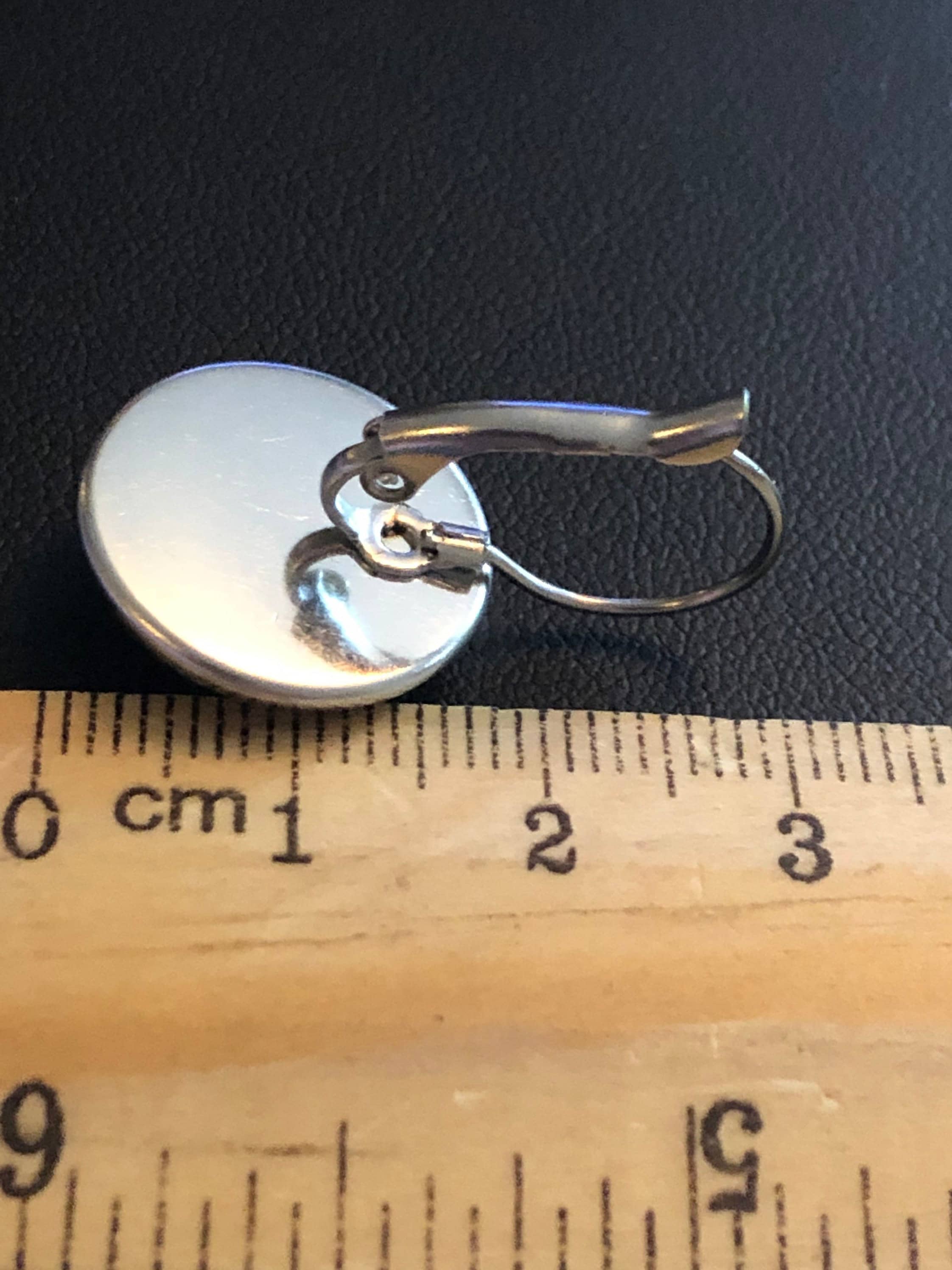 Art Deco stylish lady monochrome drop earrings black red