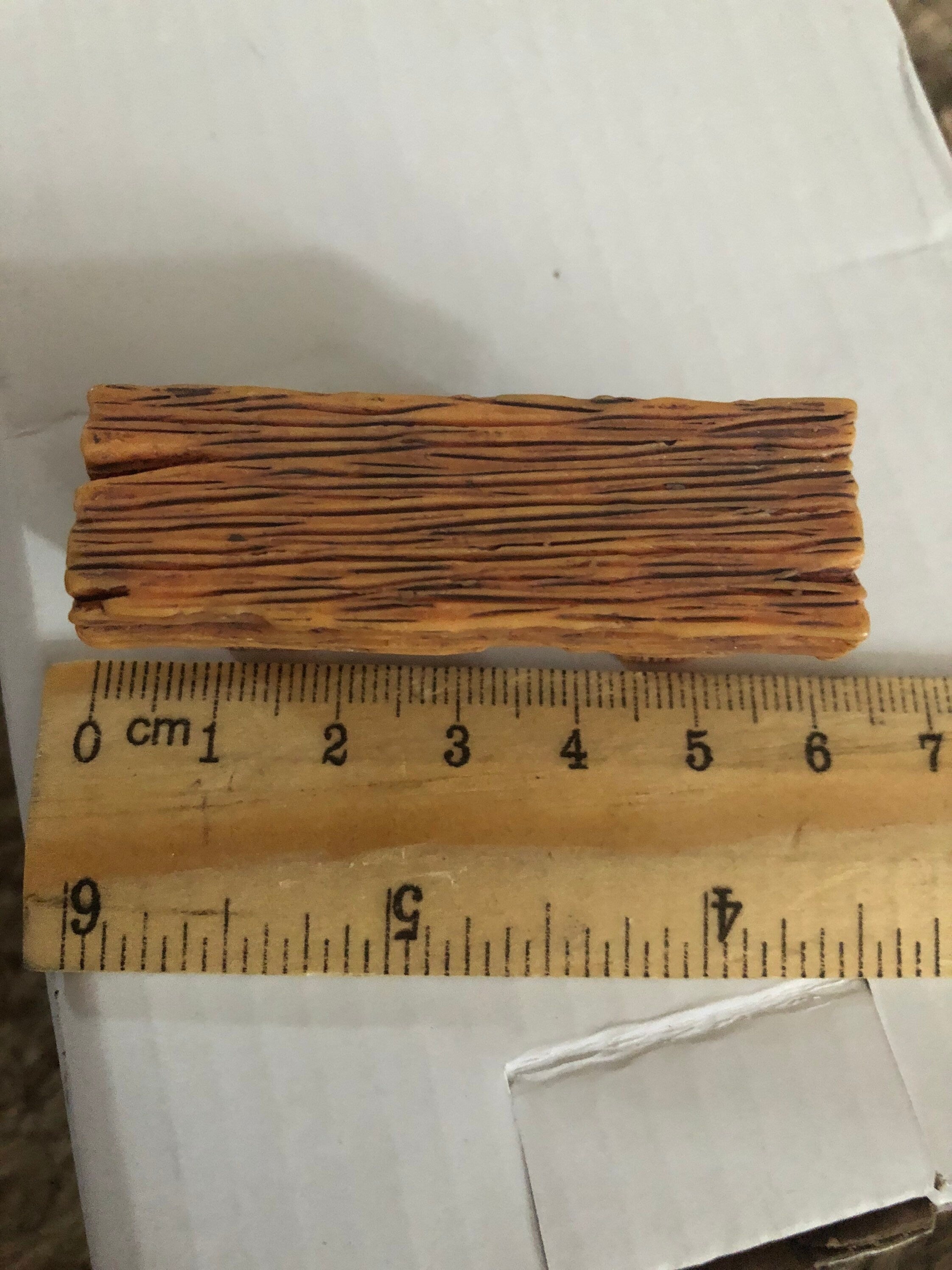 MID BROWN Miniature Resin Cake topper rustic faux wooden bench seat cake decoration