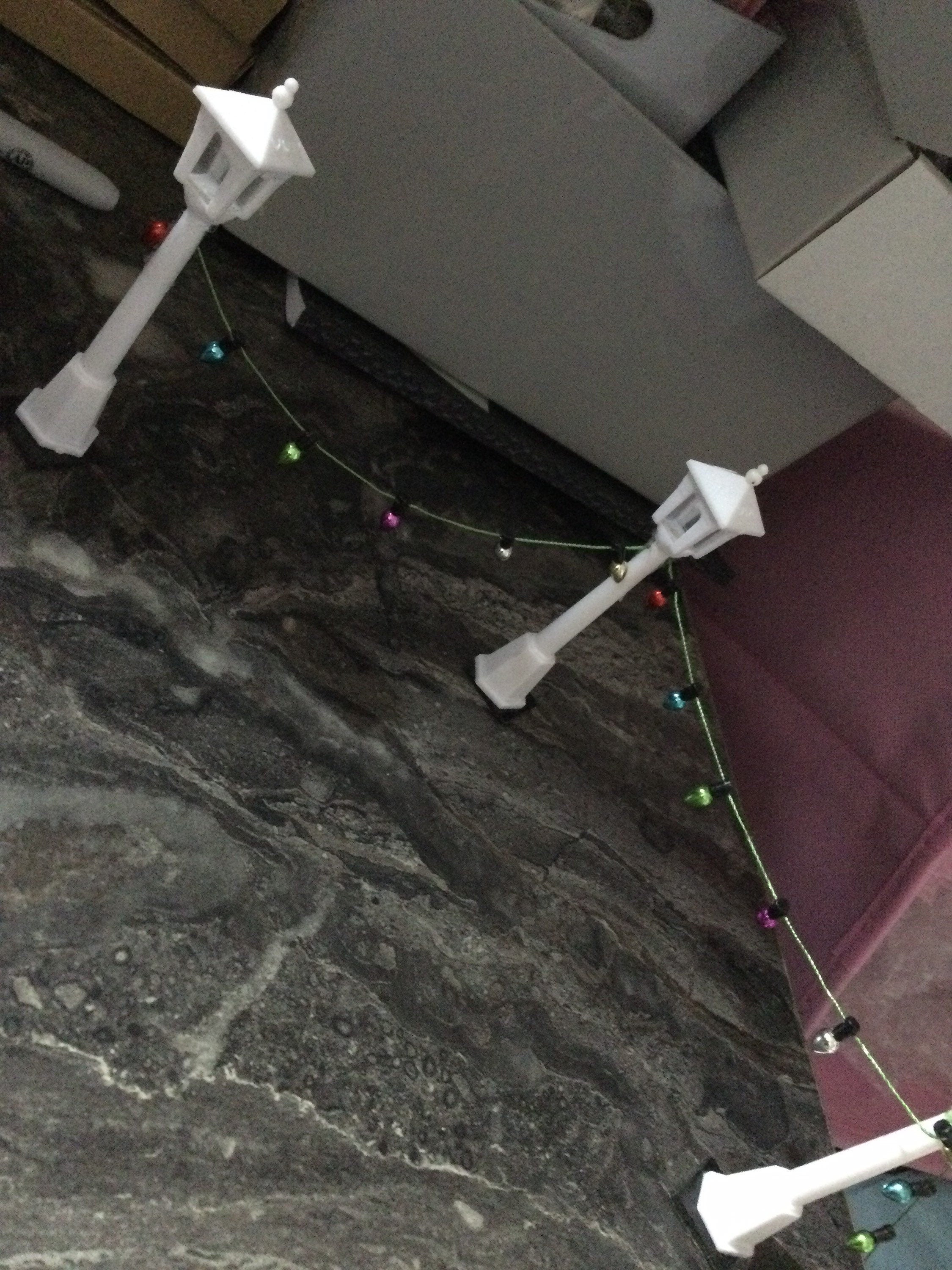 White Reindeer Cake Topper: Plastic Stag Animal Decoration