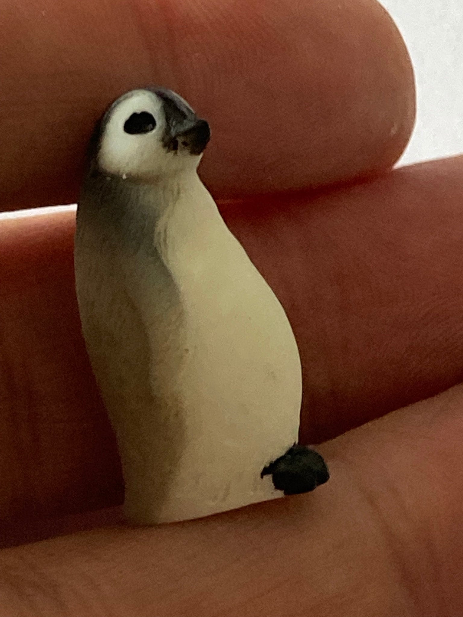 1 x miniature BABY PENGUIN cake toppers Christmas Arctic cake decoration looking left