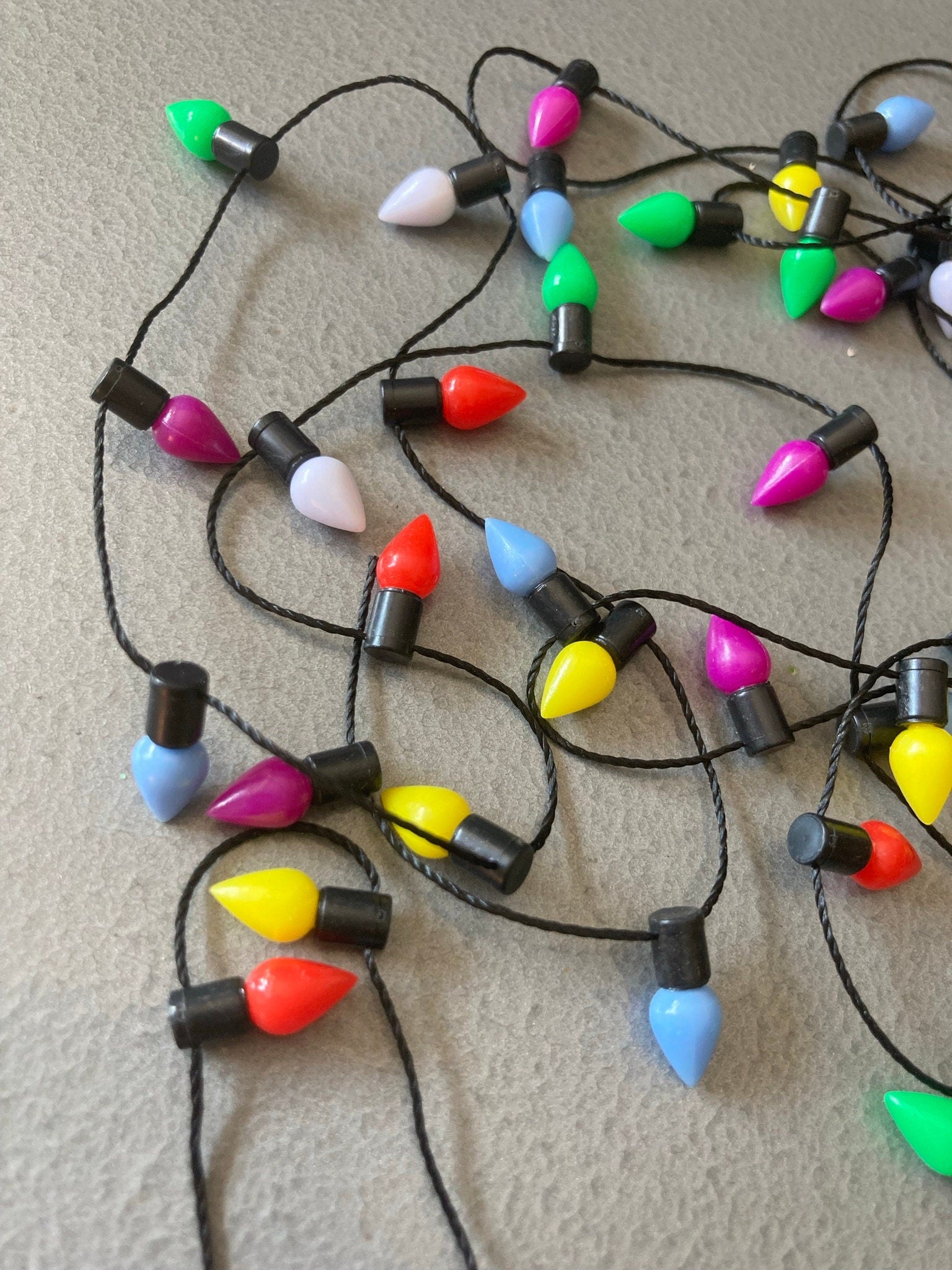 Miniature Coloured Fairy Lights (50cm) , Topper craft dollhouse christmas decor