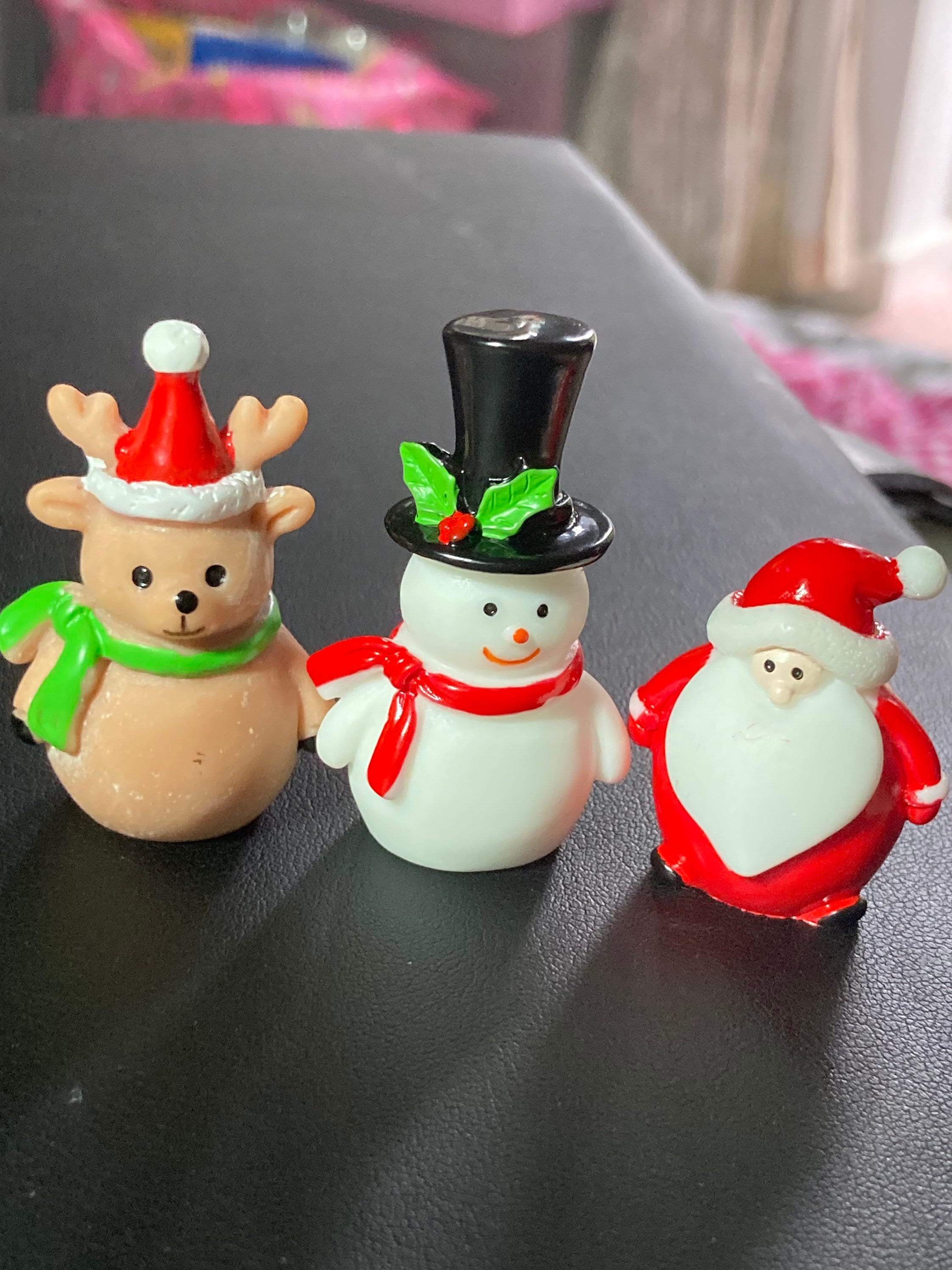 snowman in top hat plastic Christmas Xmas Cake topper