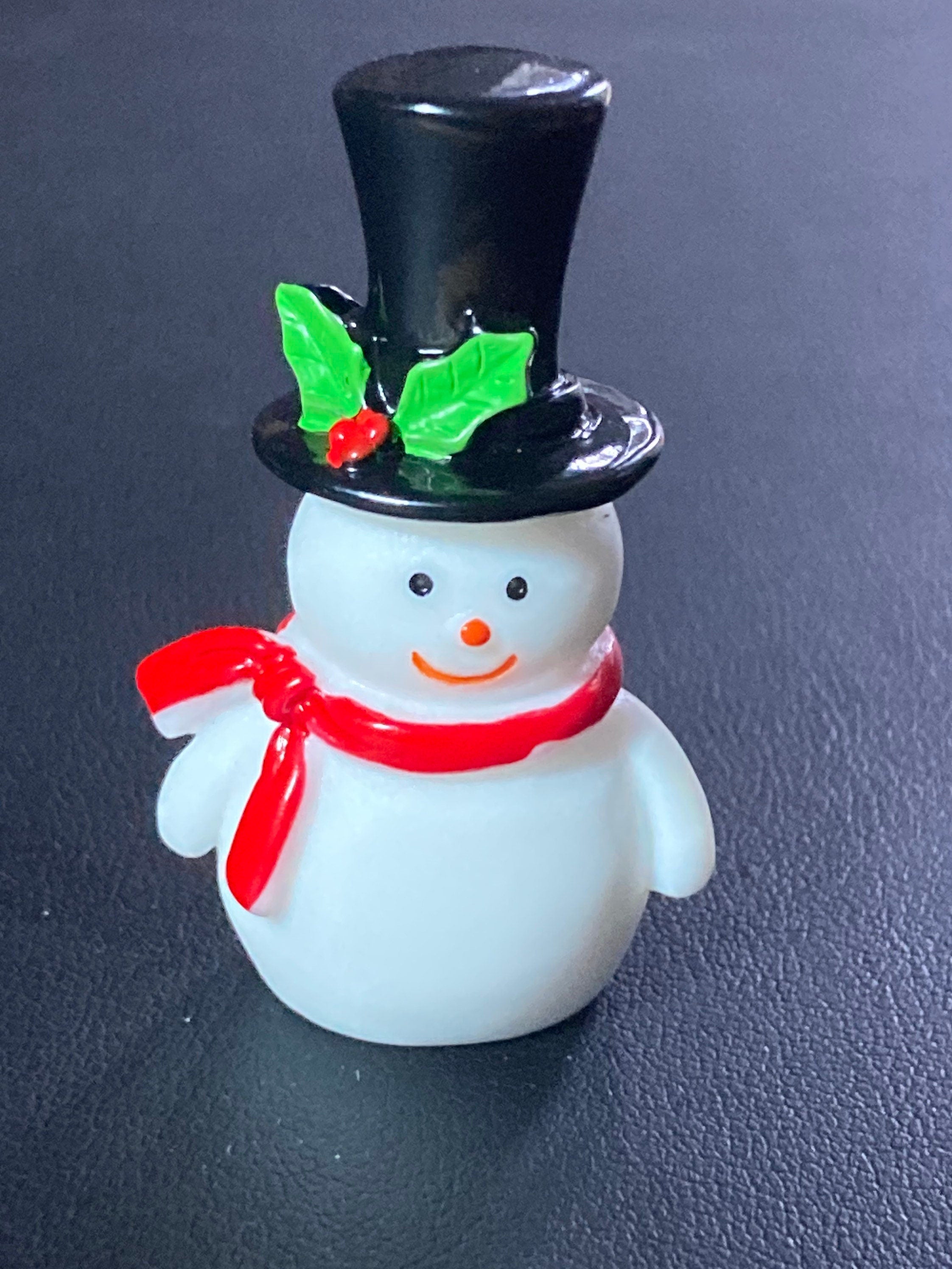 snowman in top hat plastic Christmas Xmas Cake topper