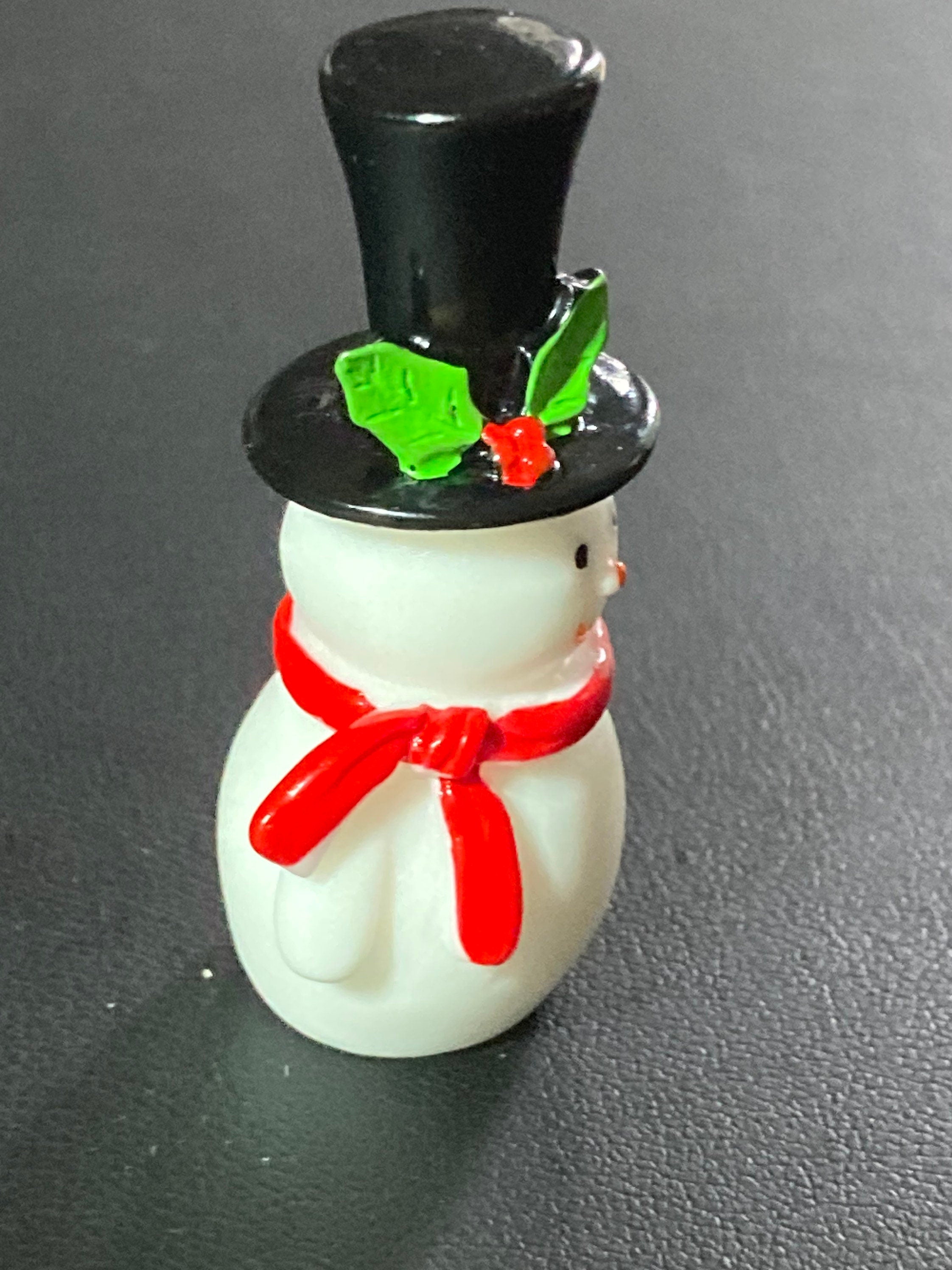 snowman in top hat plastic Christmas Xmas Cake topper