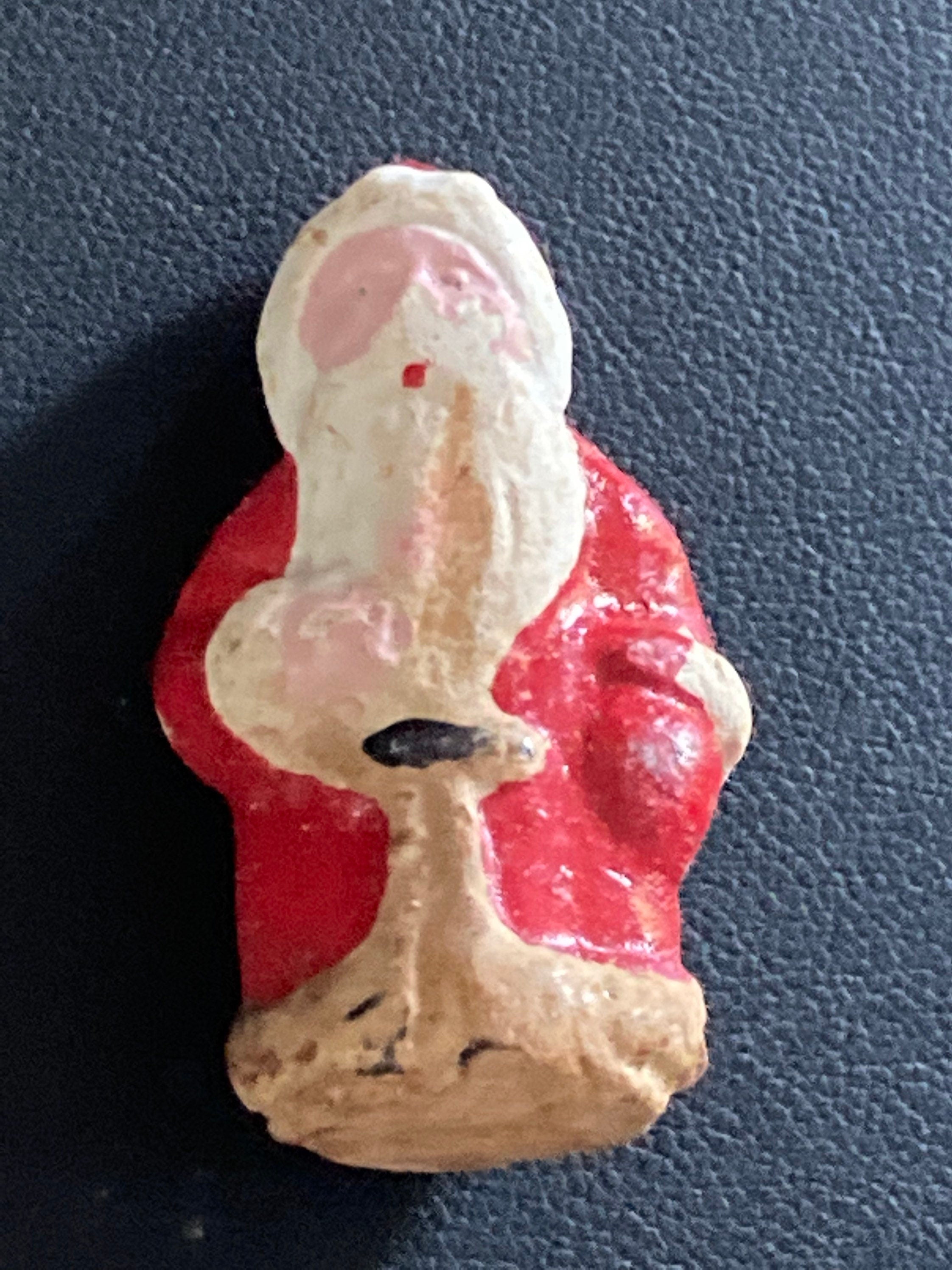 Antique bisque PLASTER or ceramic Santa Claus Father Christmas Christmas Xmas Cake topper decoration