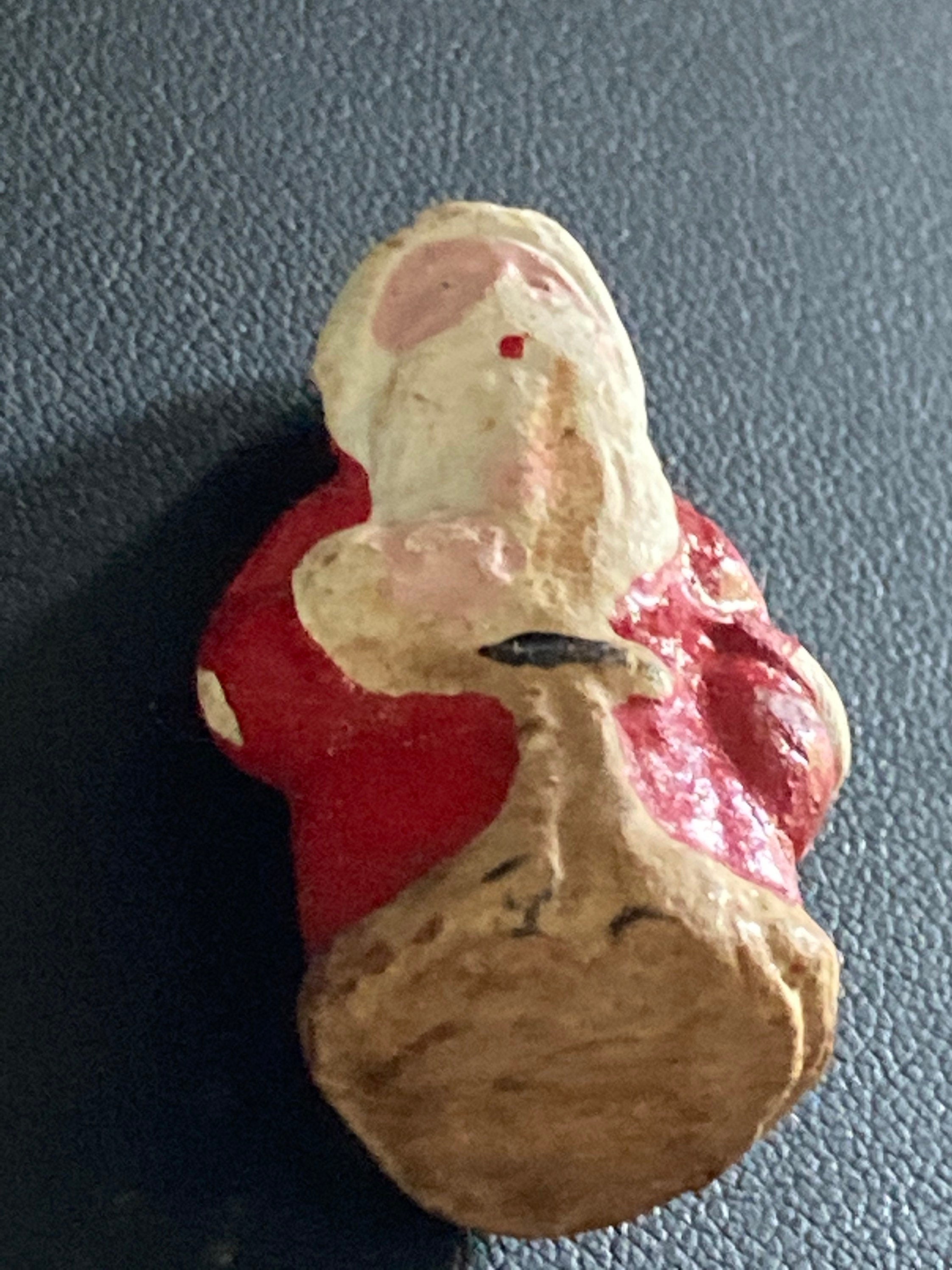 Antique bisque PLASTER or ceramic Santa Claus Father Christmas Christmas Xmas Cake topper decoration