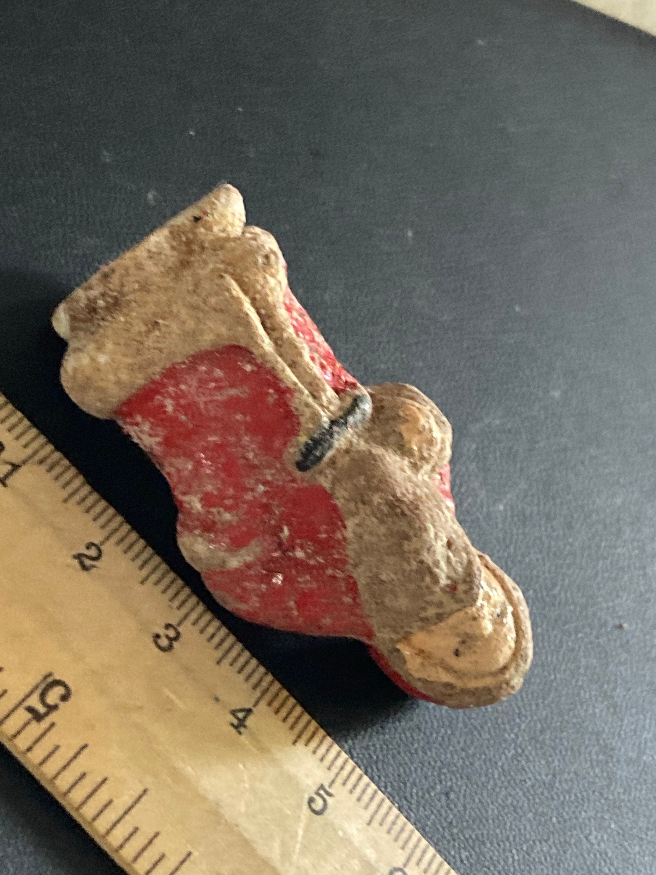 Antique bisque PLASTER or ceramic Santa Claus Father Christmas Xmas Cake topper decoration