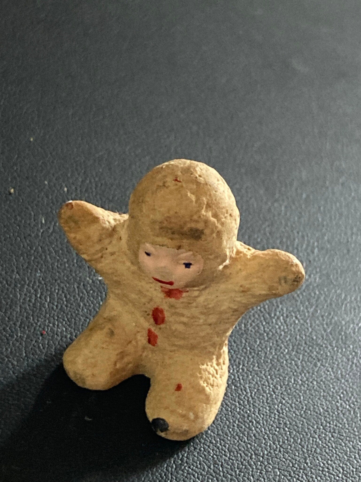 Antique PLASTER or bisque Snow Baby Christmas Xmas Cake topper decoration