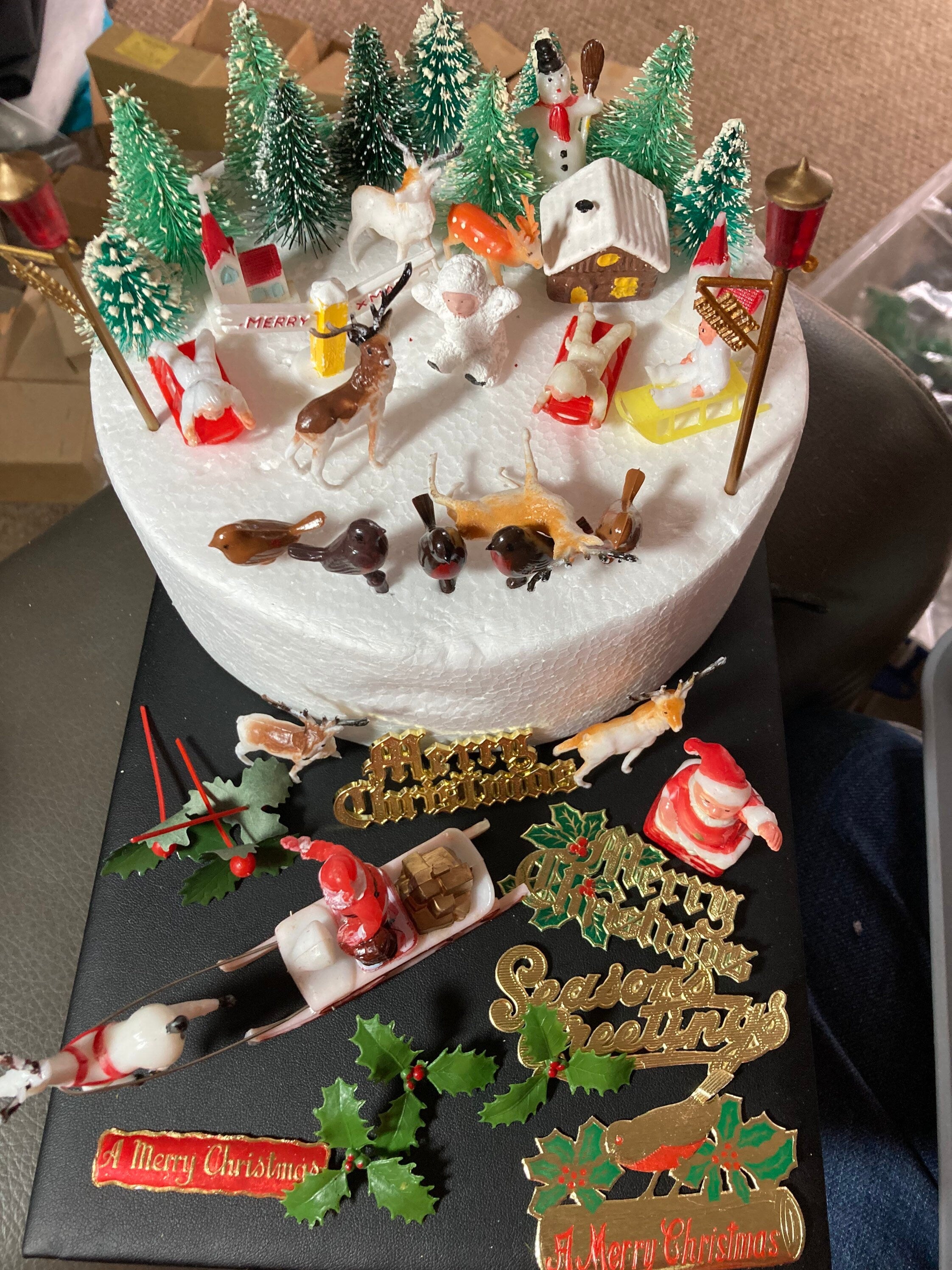 Miniature Christmas Fairy Lights: 100cm Cake Topper Decoration