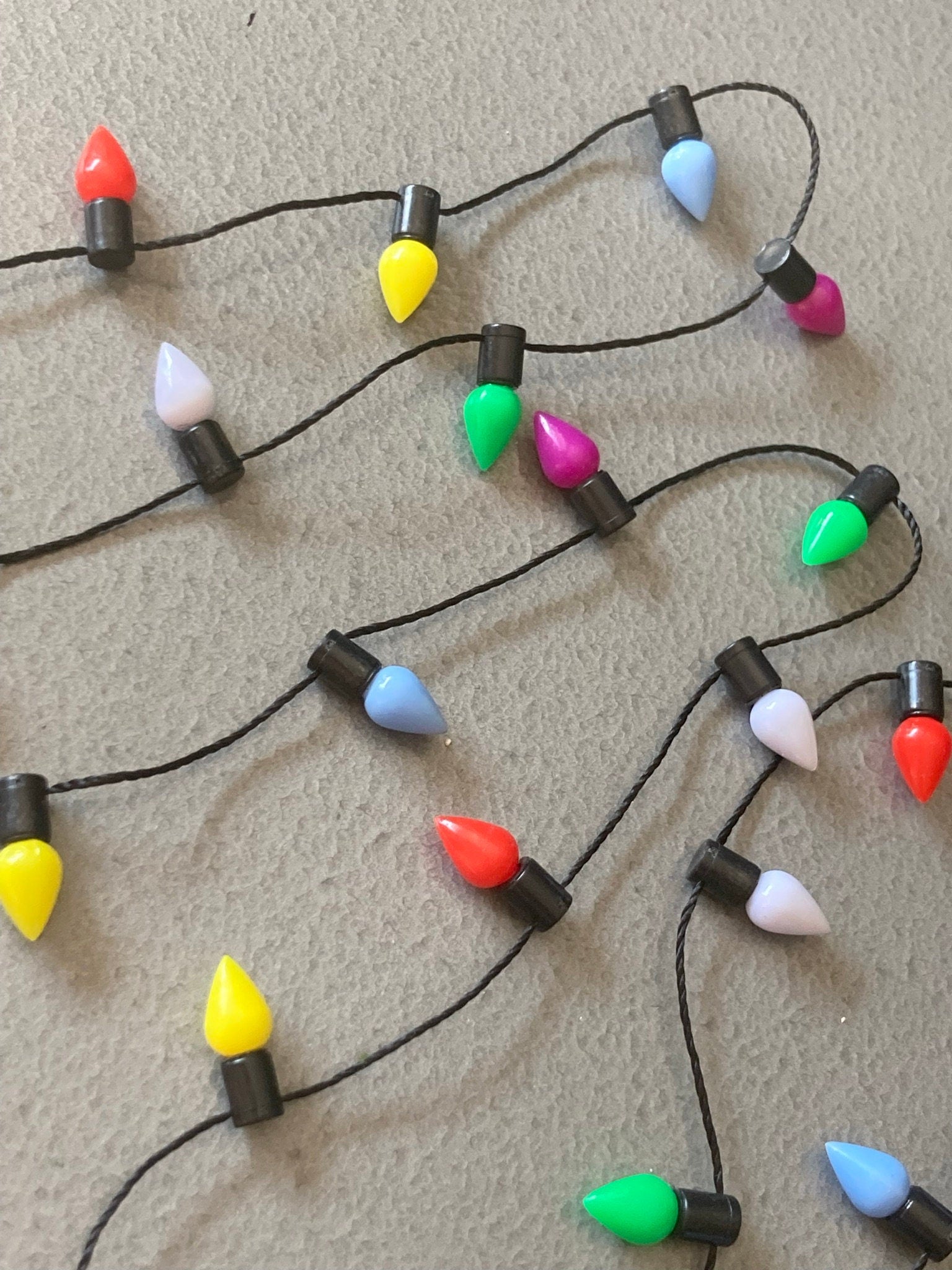 Miniature Coloured Fairy Lights (50cm) , Topper craft dollhouse christmas decor
