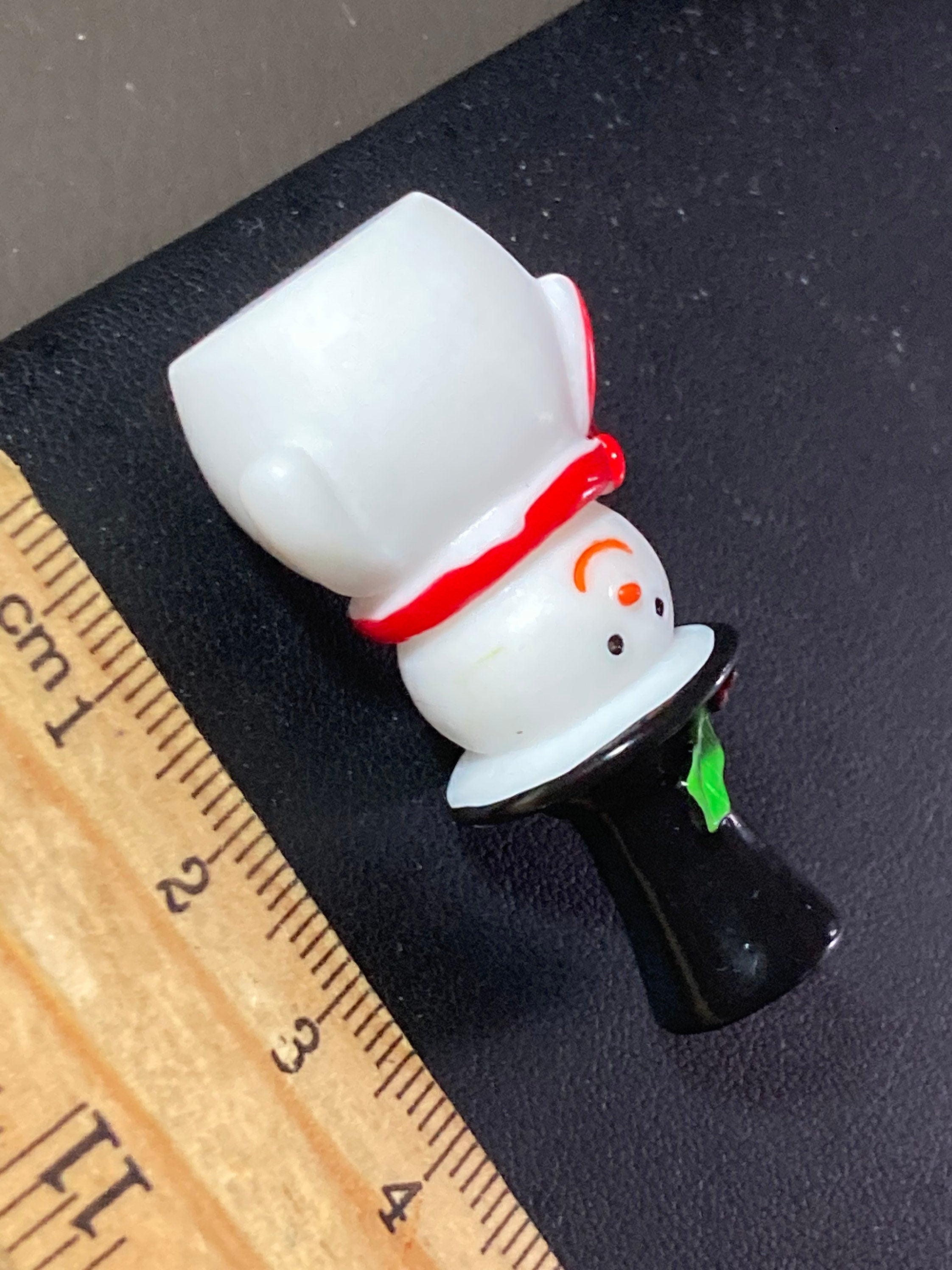 snowman in top hat plastic Christmas Xmas Cake topper