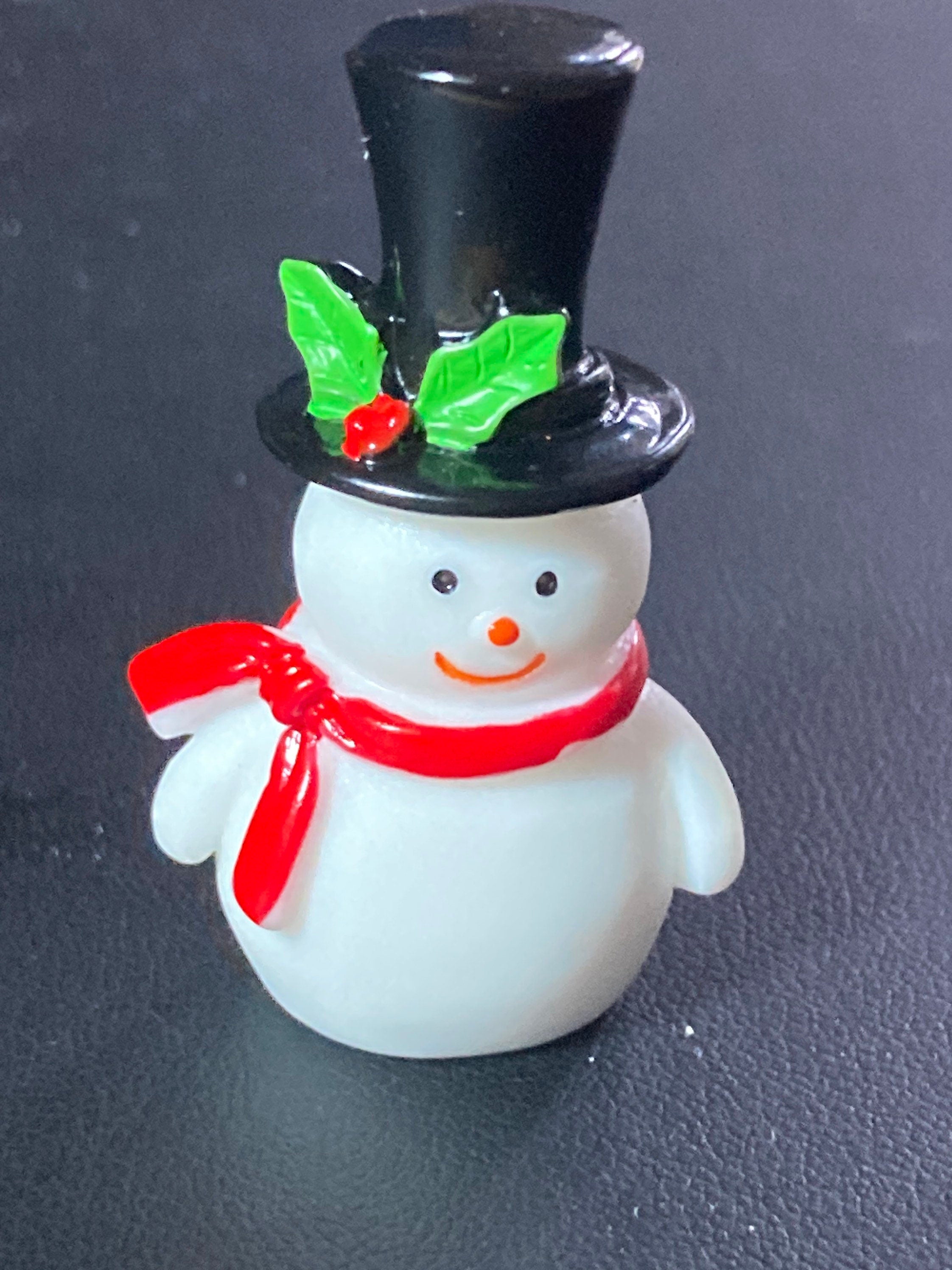 snowman in top hat plastic Christmas Xmas Cake topper