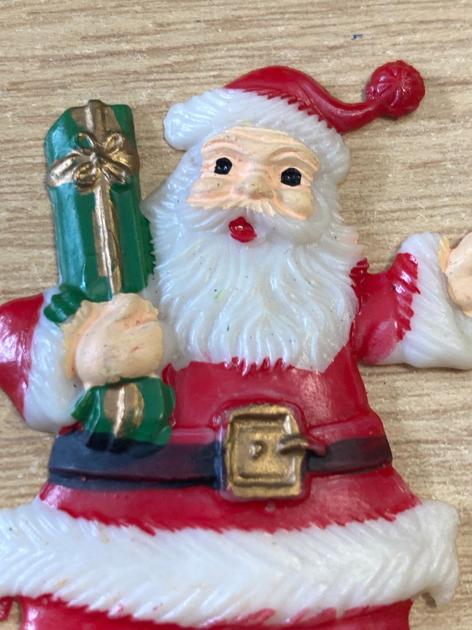 7cm flat back Santa Claus Father Christmas plastic Xmas Cake topper