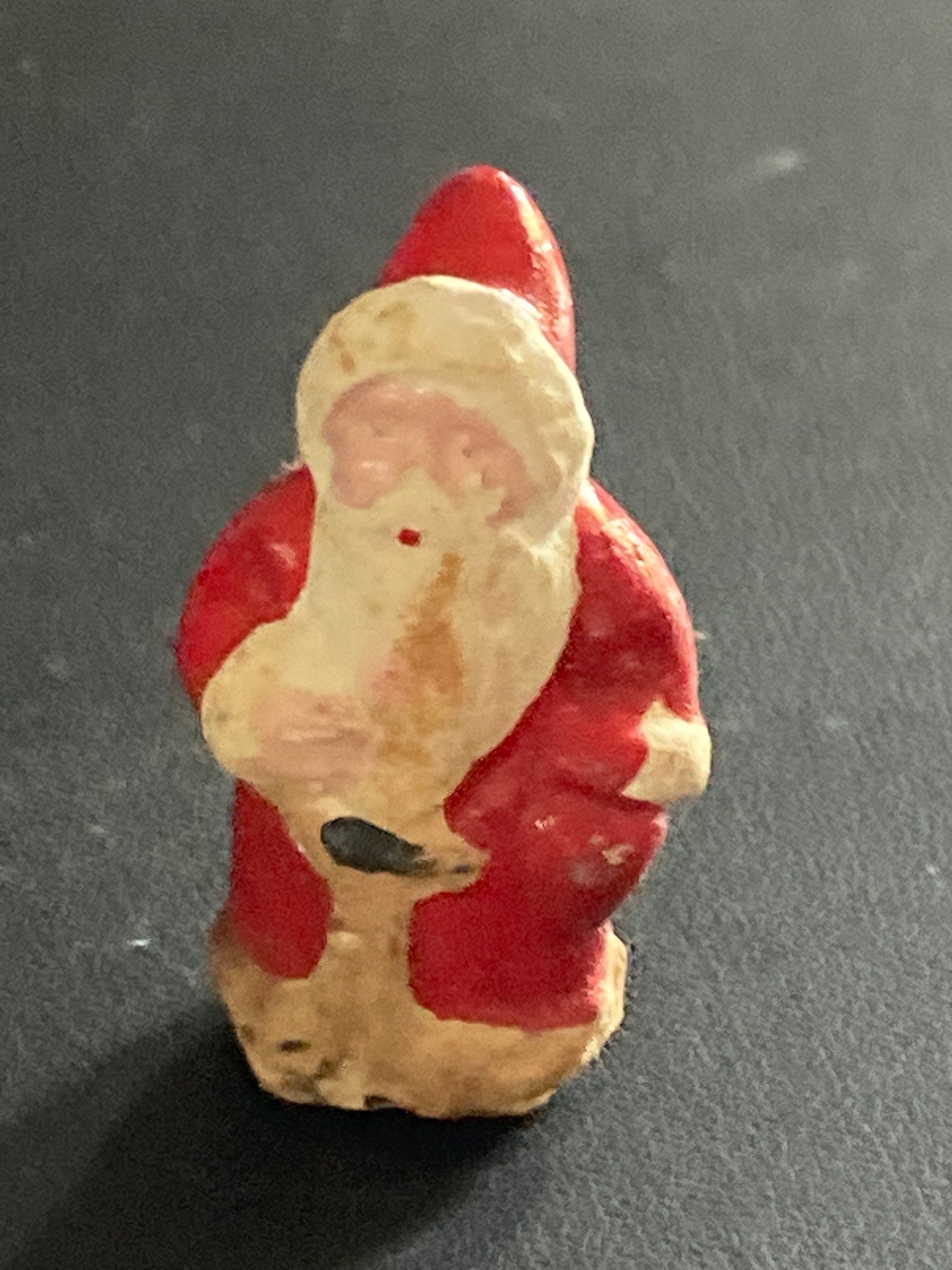 Antique bisque PLASTER or ceramic Santa Claus Father Christmas Christmas Xmas Cake topper decoration