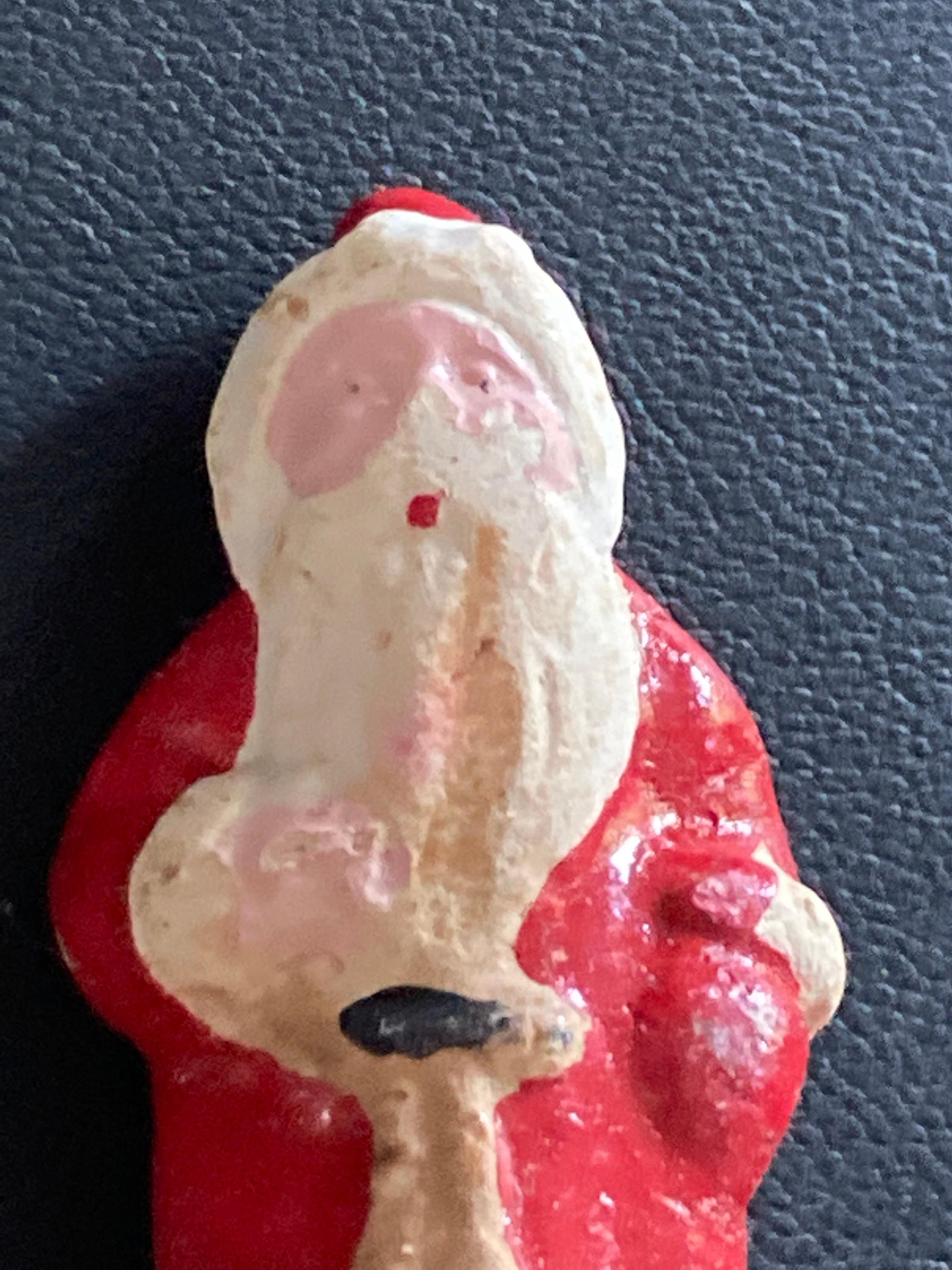Antique bisque PLASTER or ceramic Santa Claus Father Christmas Christmas Xmas Cake topper decoration