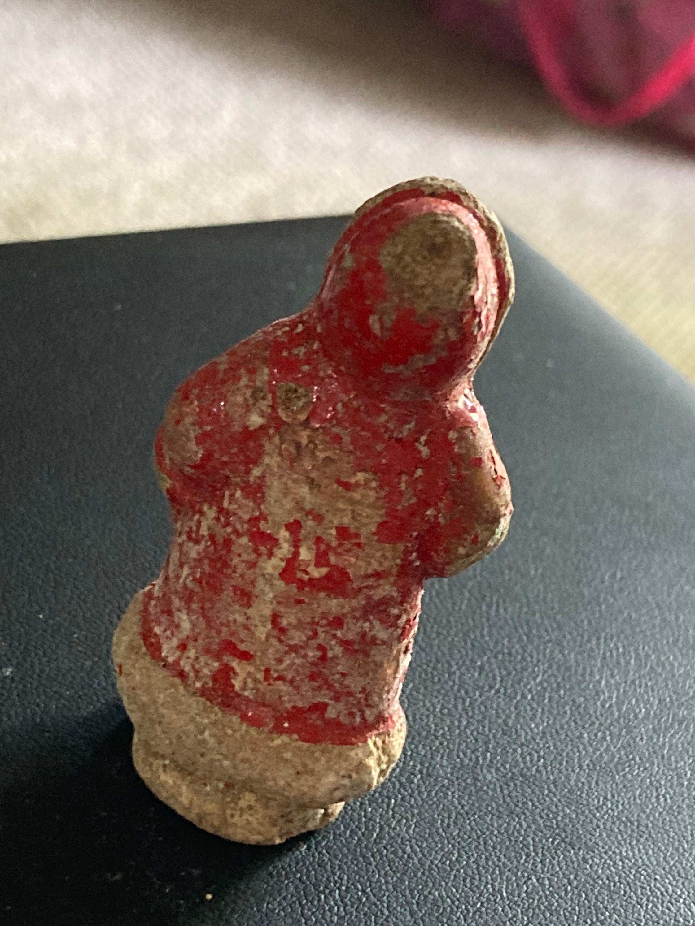 Antique bisque PLASTER or ceramic Santa Claus Father Christmas Xmas Cake topper decoration