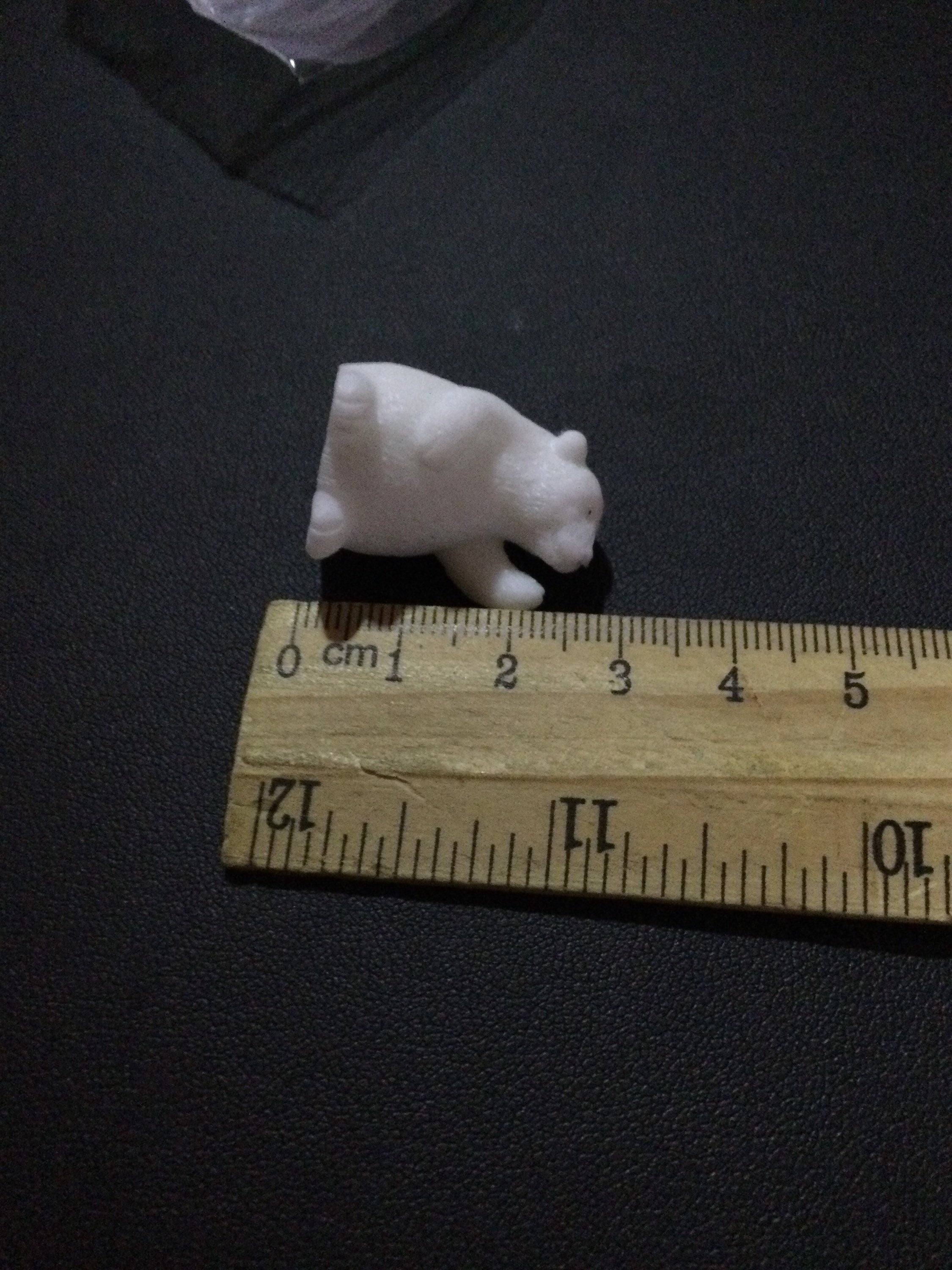 Miniature Polar Bear Cake Toppers: Christmas Arctic Decoration (Set of 2)