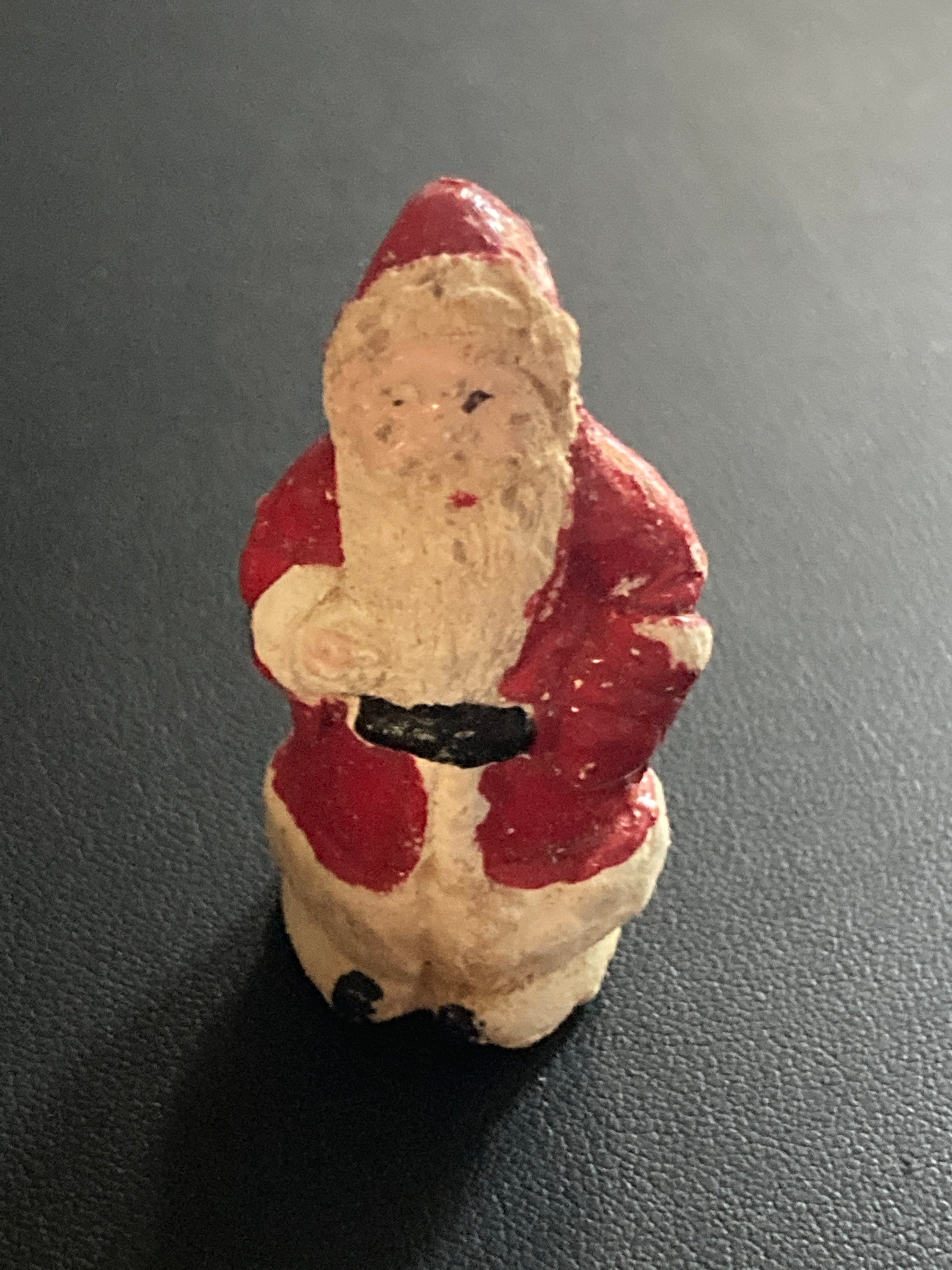 Antique bisque PLASTER or ceramic Santa Claus Father Christmas Xmas Cake topper decoration