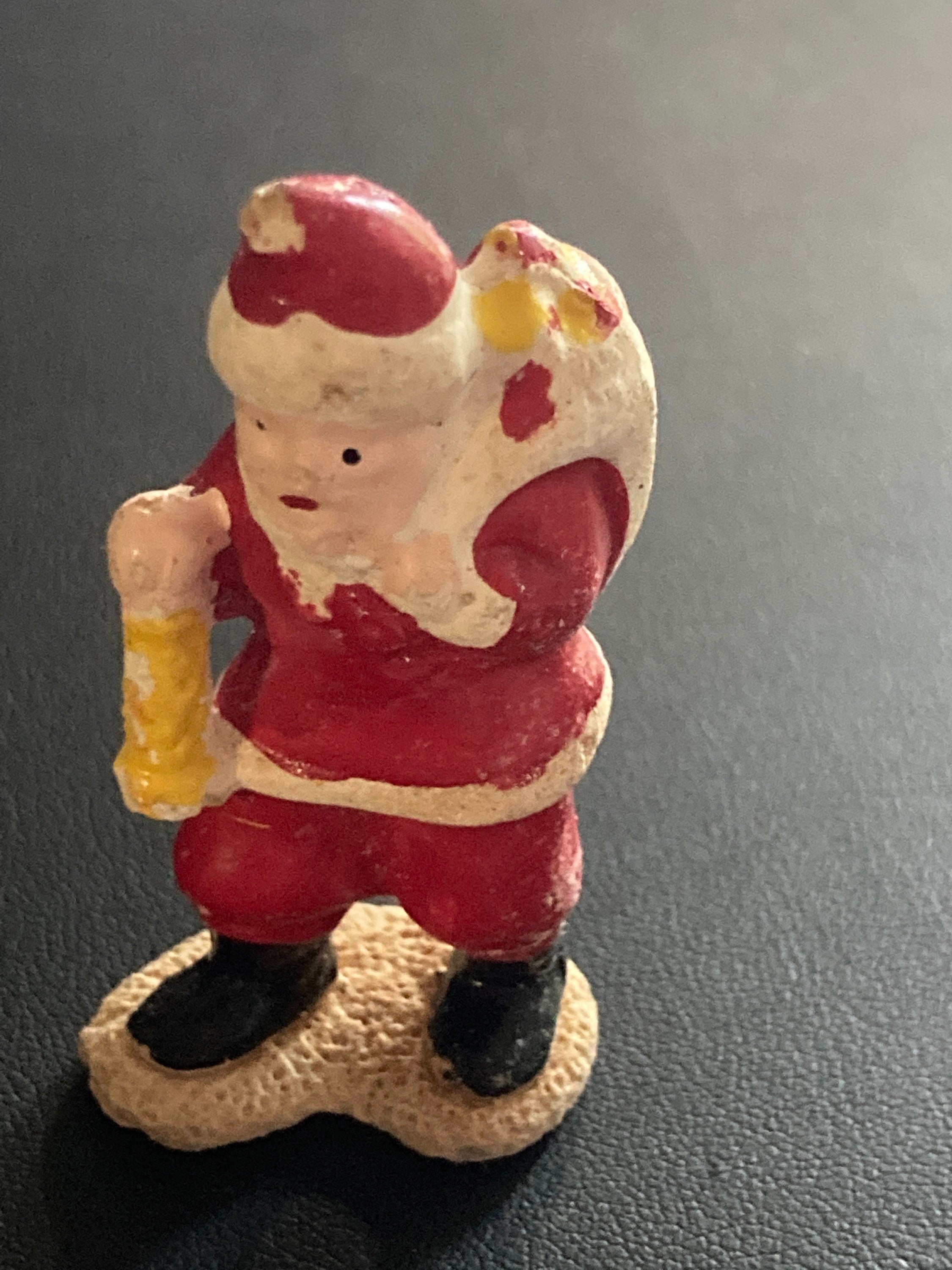 Antique bisque PLASTER or ceramic Santa Claus Father Christmas Xmas Cake topper decoration