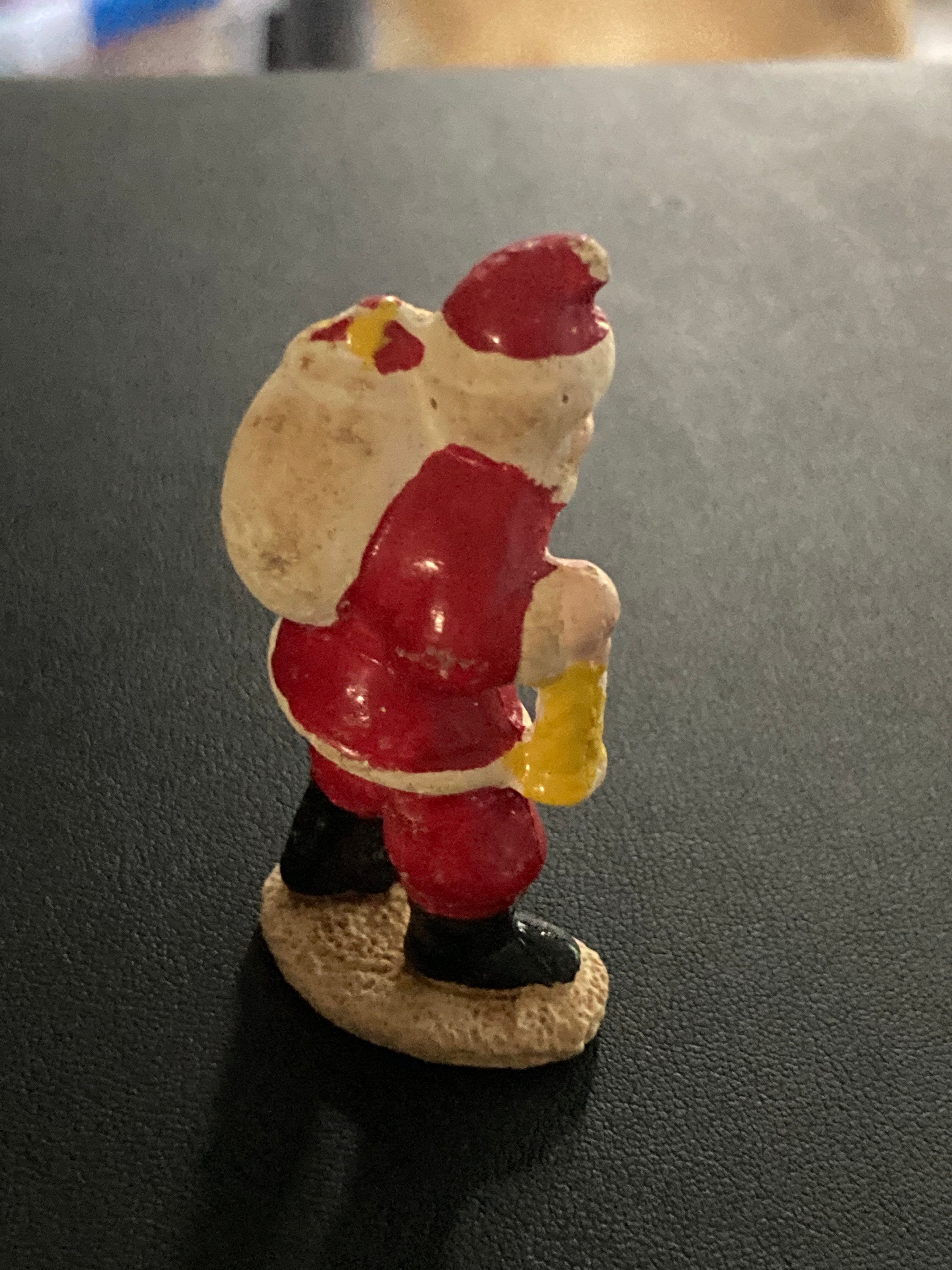 Antique bisque PLASTER or ceramic Santa Claus Father Christmas Xmas Cake topper decoration