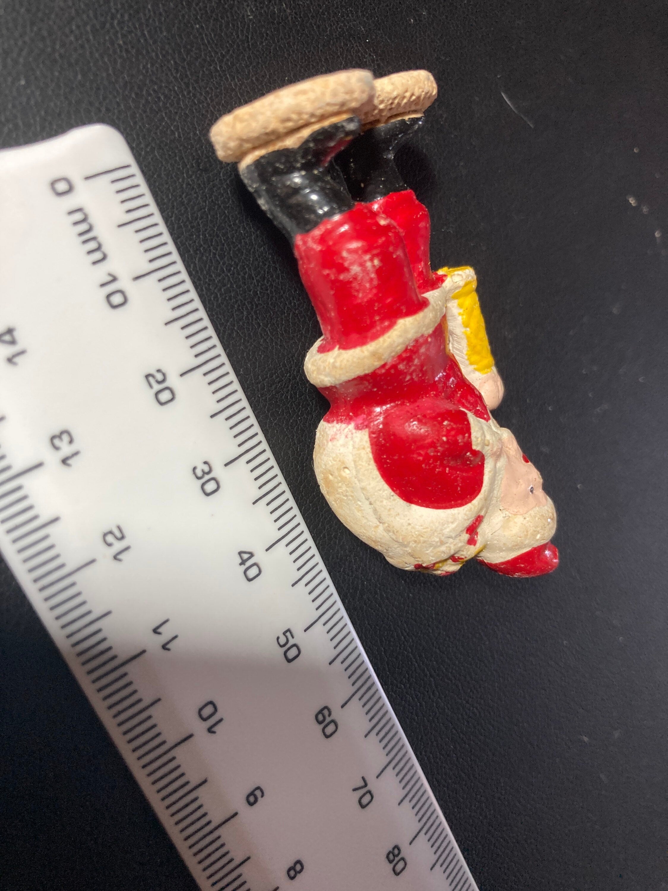 Antique bisque PLASTER or ceramic Santa Claus Father Christmas Xmas Cake topper decoration