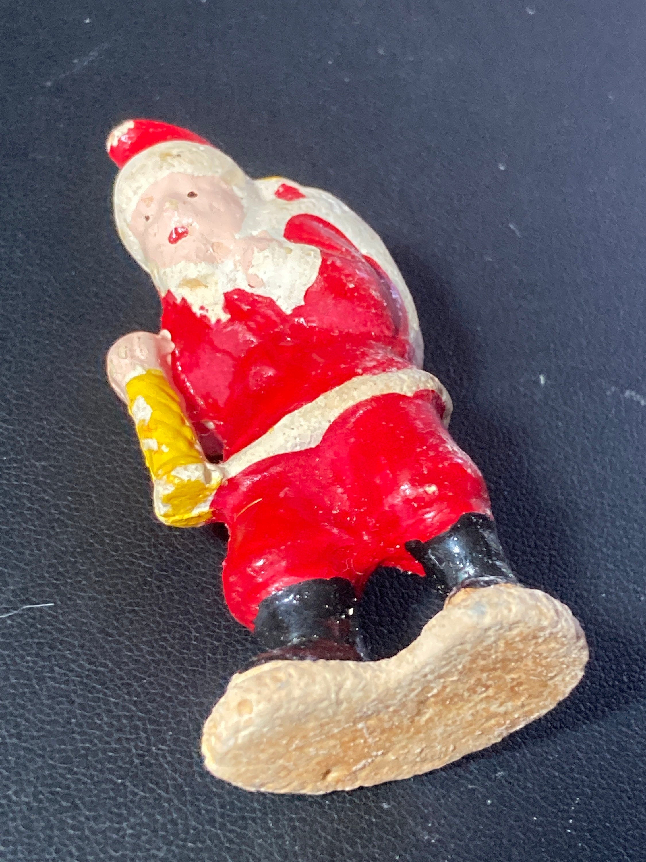 Antique bisque PLASTER or ceramic Santa Claus Father Christmas Xmas Cake topper decoration