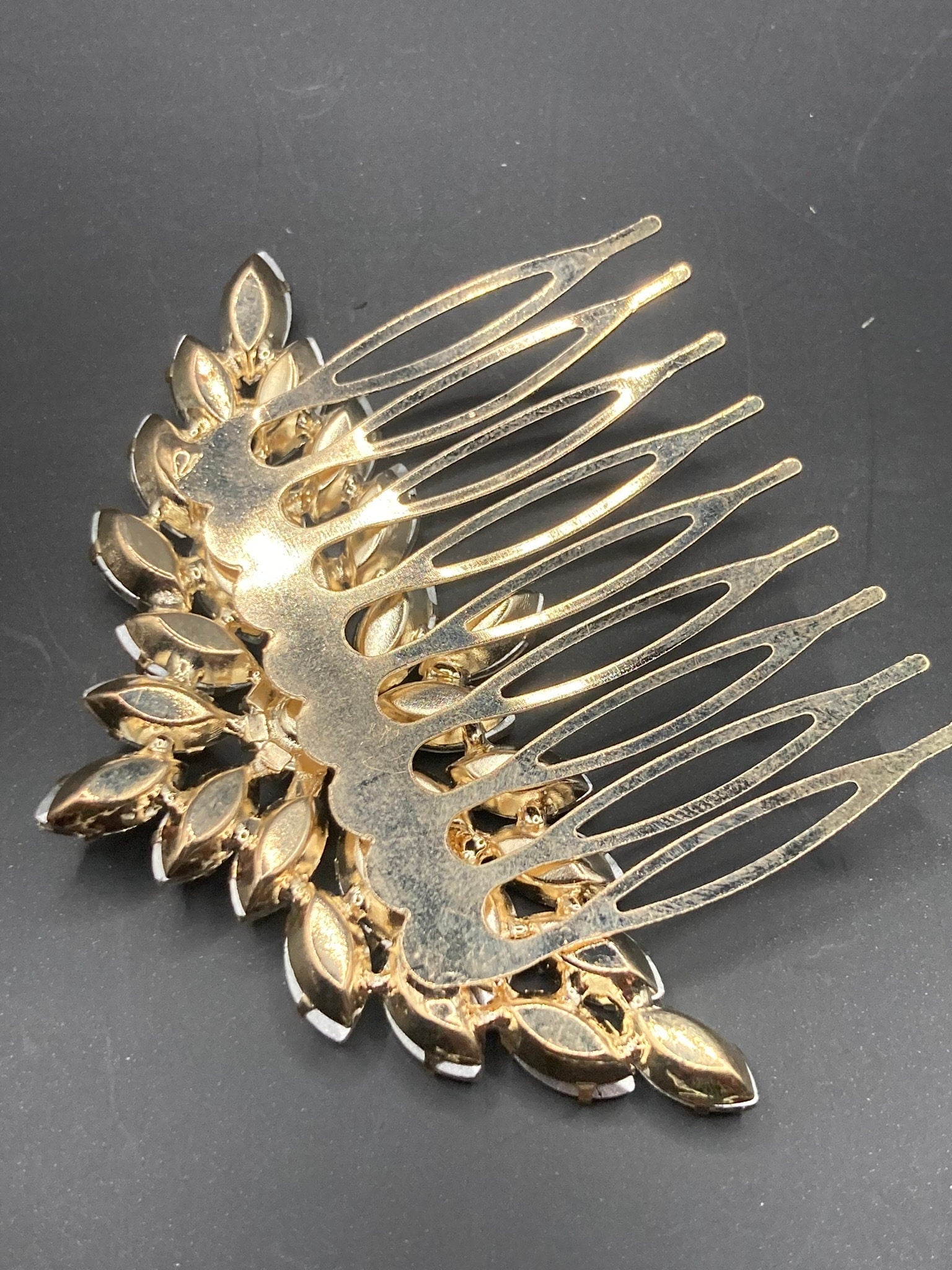 clear rhinestone paste diamanté crystal hair slide clip ideal bridal