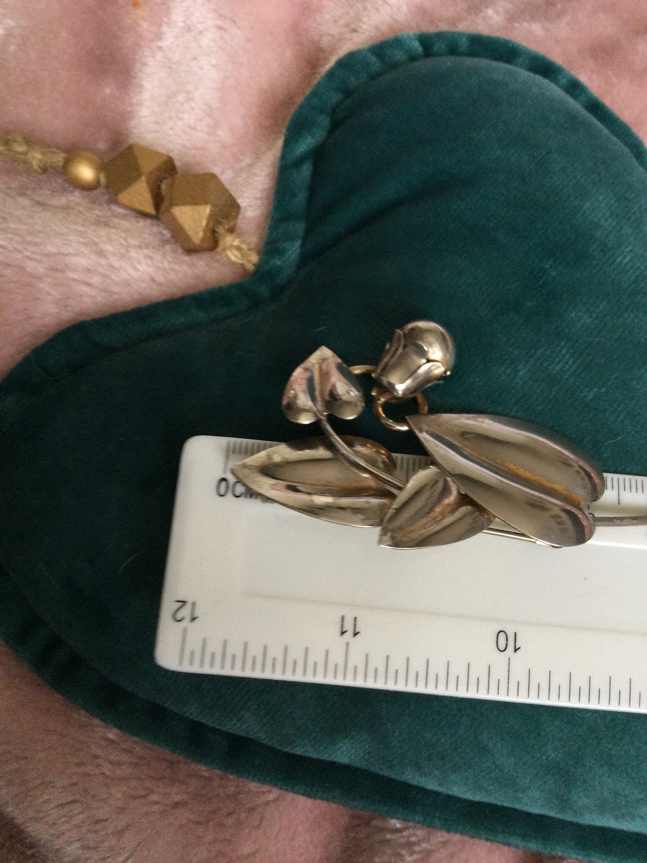 Signed McClelland Barclay 925 sterling silver embossed flower brooch