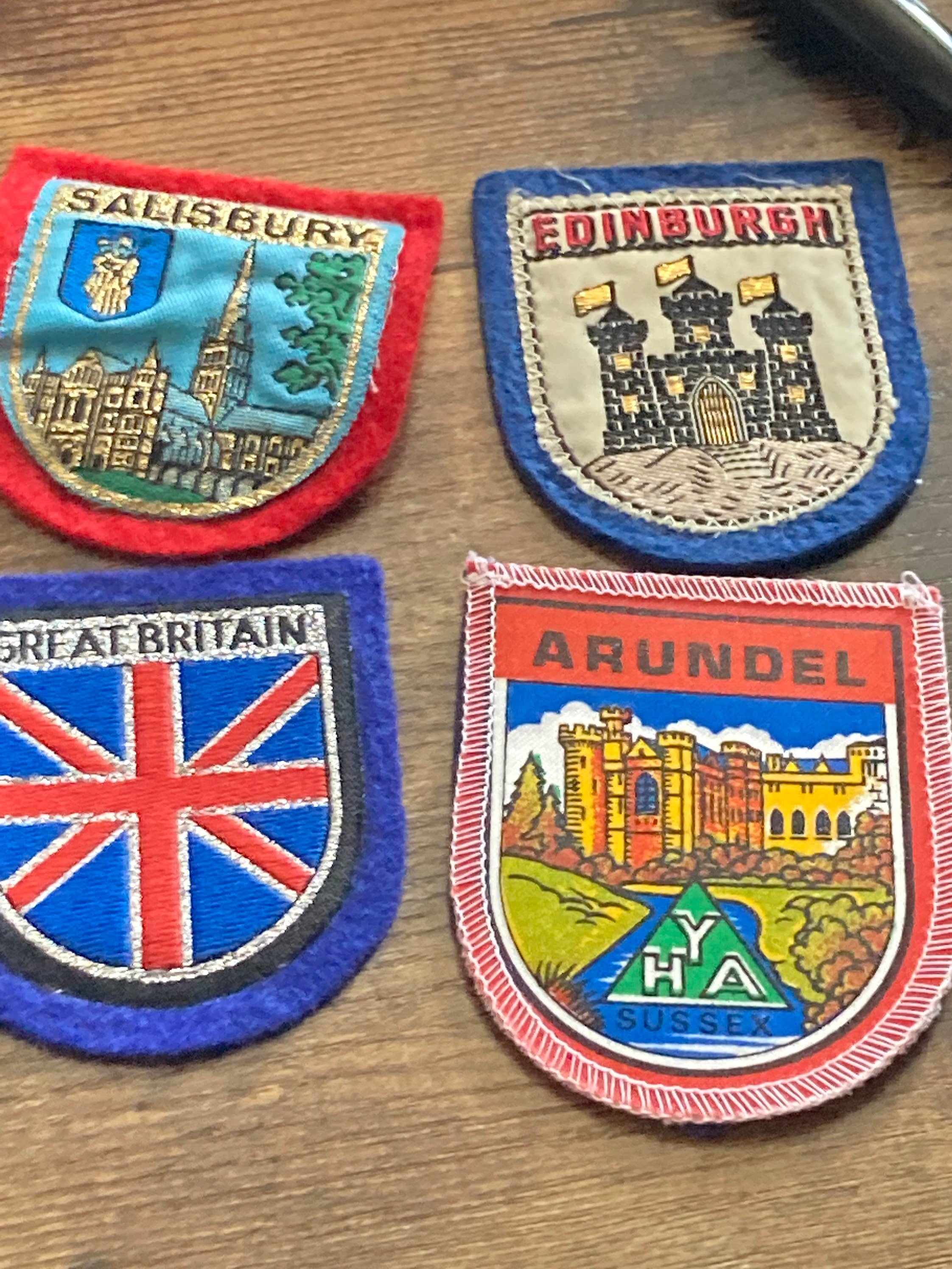 retro souvenir of UK Great Britain Union Jack sew on patch for camping blankets appliqué