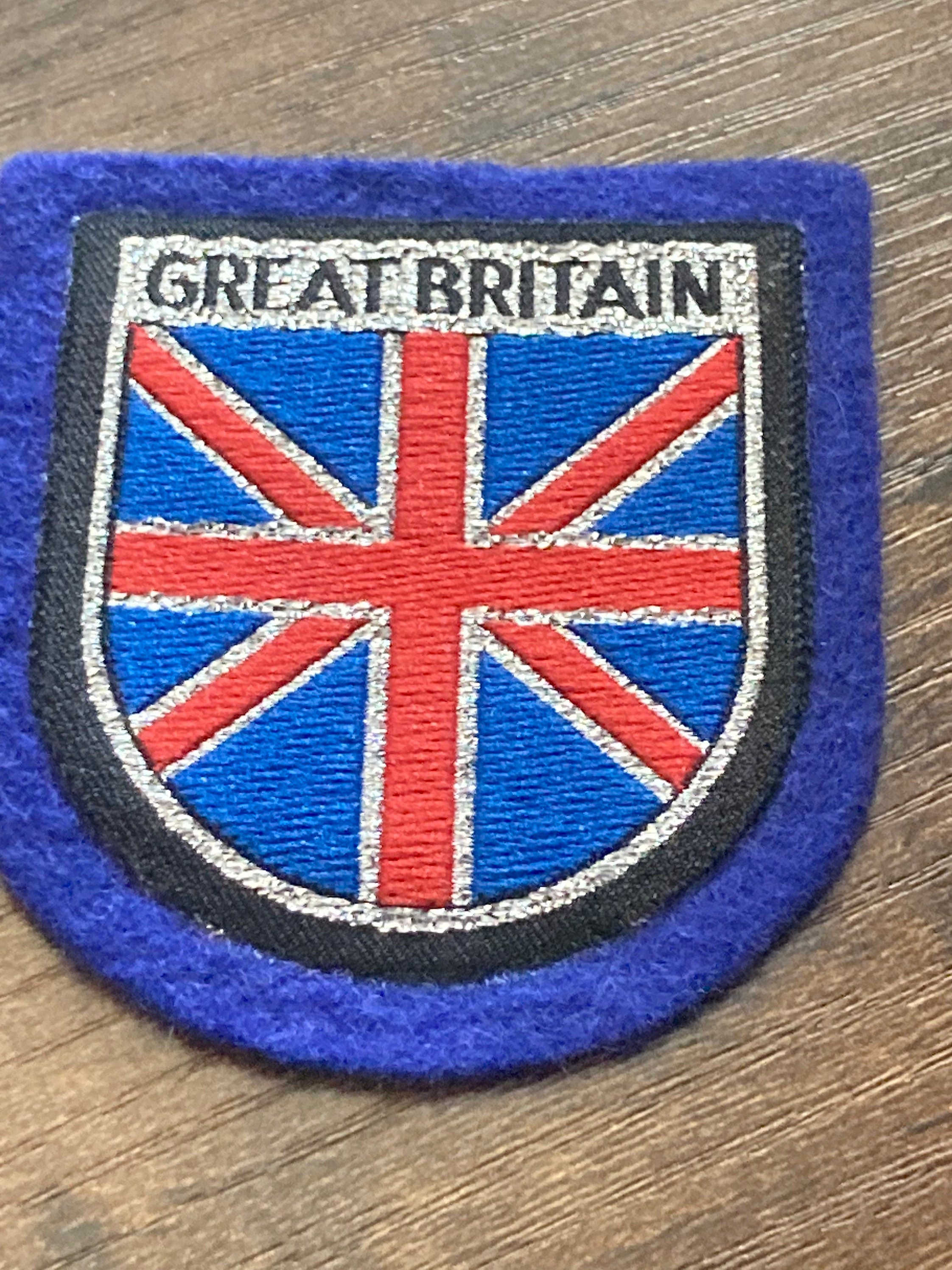 retro souvenir of UK Great Britain Union Jack sew on patch for camping blankets appliqué
