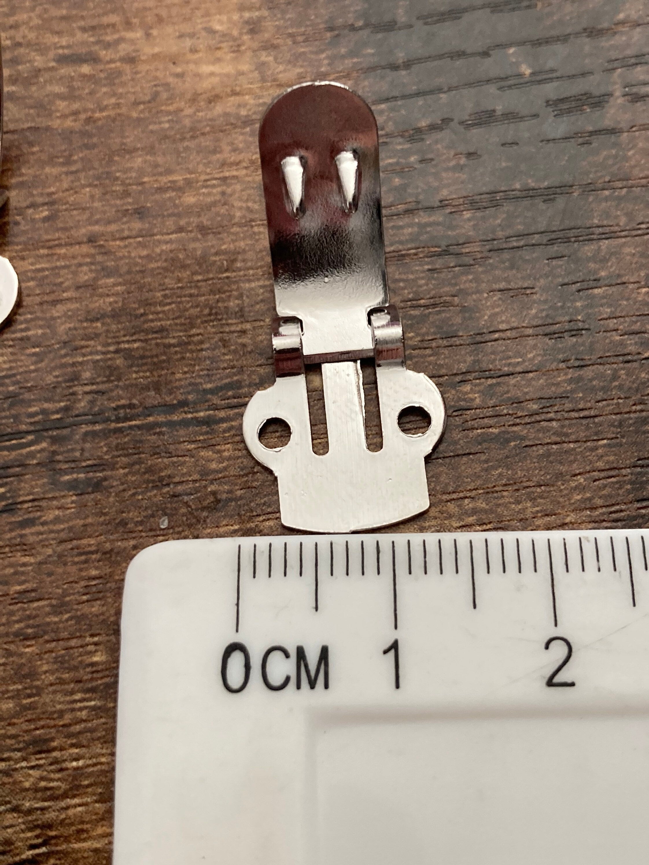 3 x 1.5cm silver tone sew on shoe clips, 5 pairs of medium size craft