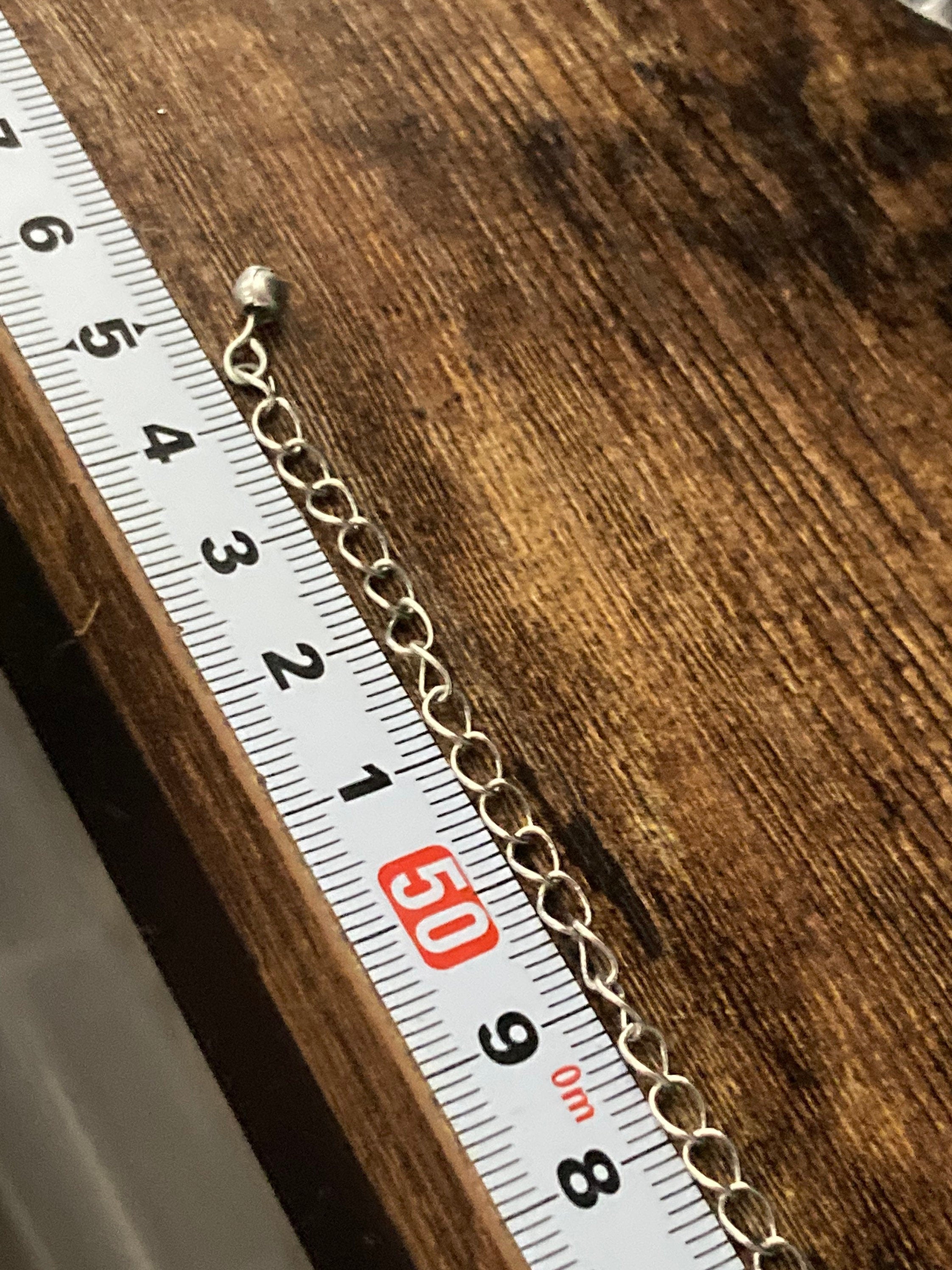 Retro M&S Cream Glass Pearl ball link diamanté Necklace single strand