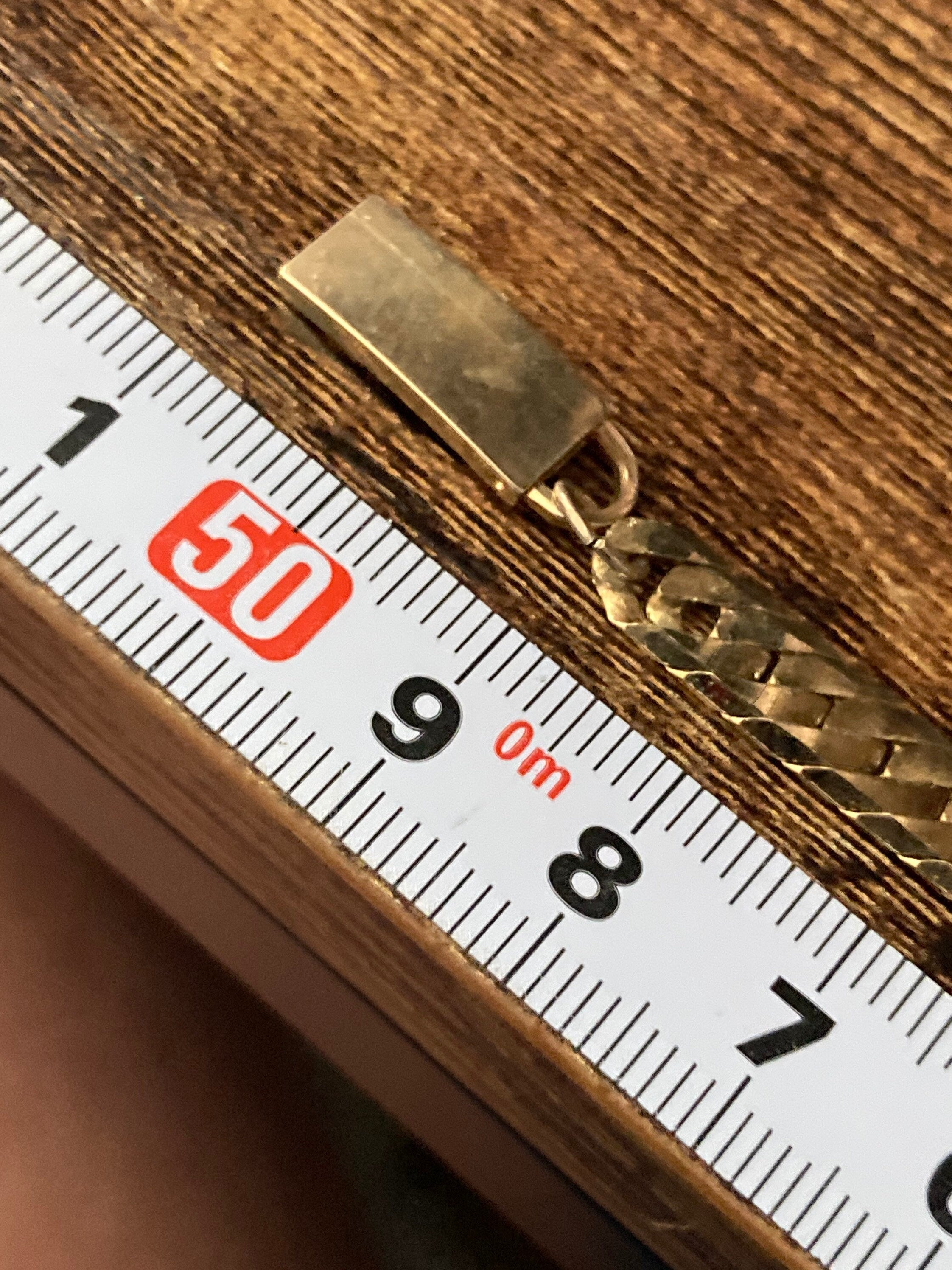 gold tone plated long length ornate chain necklace 50cm