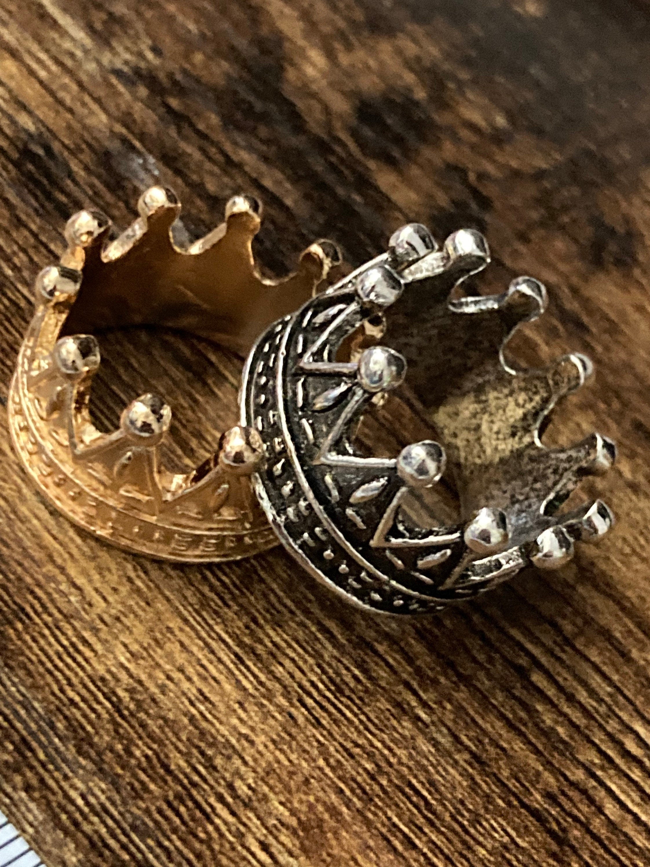 Gold royal crown cake topper decoration craft miniature 22mm x 12mm