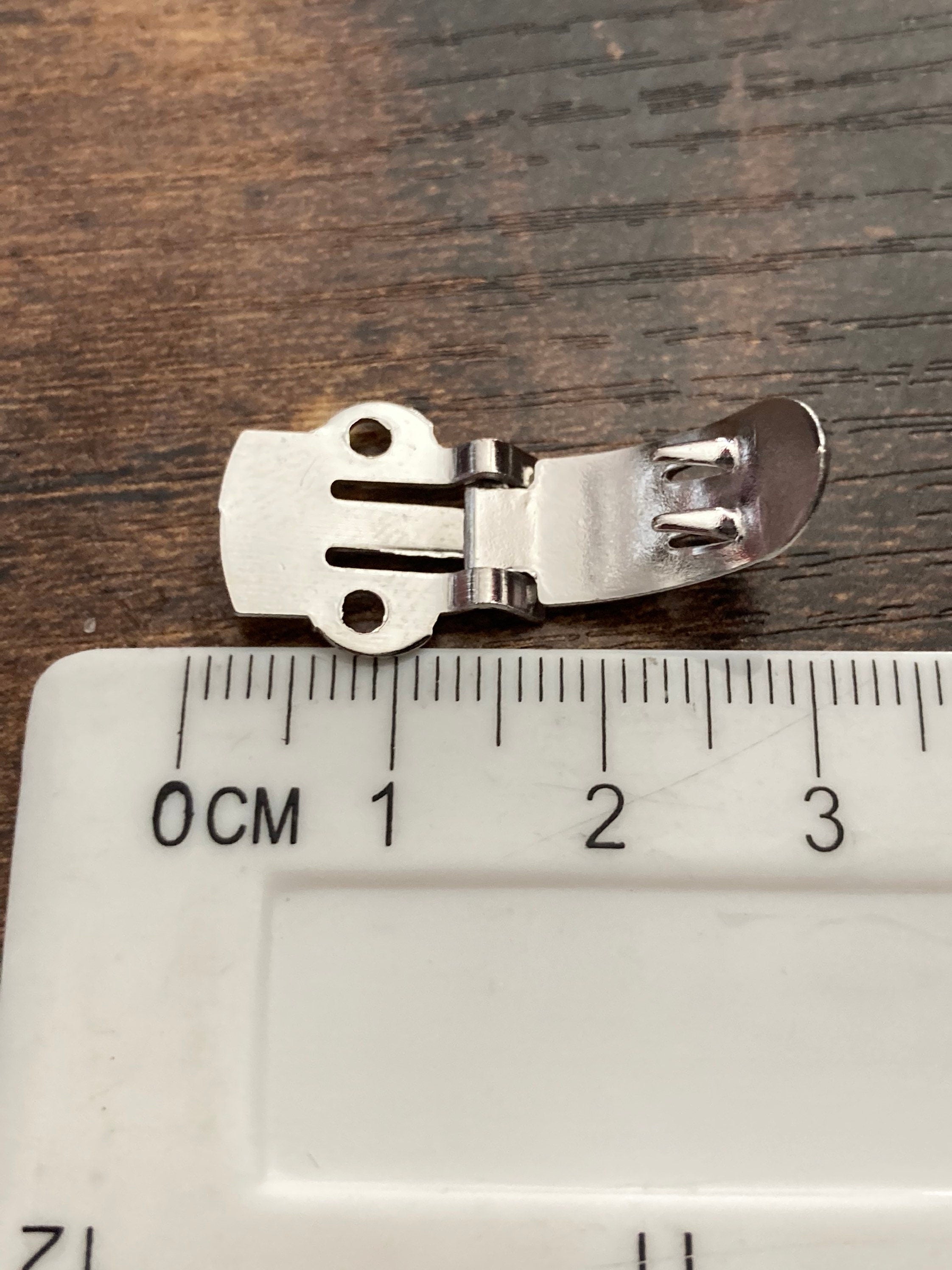 3 x 1.5cm silver tone sew on shoe clips, 5 pairs of medium size craft