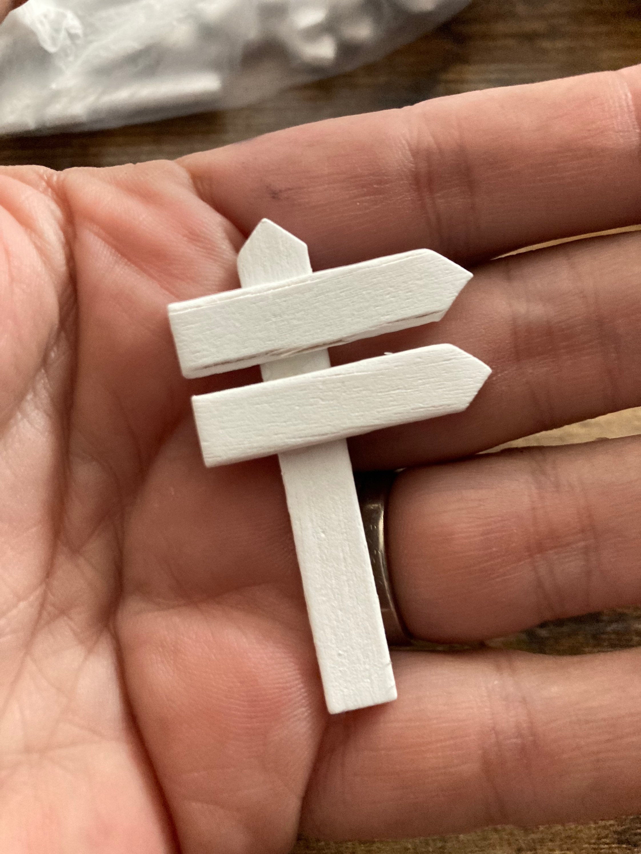 wooden street Sign post cake topper, write your own words