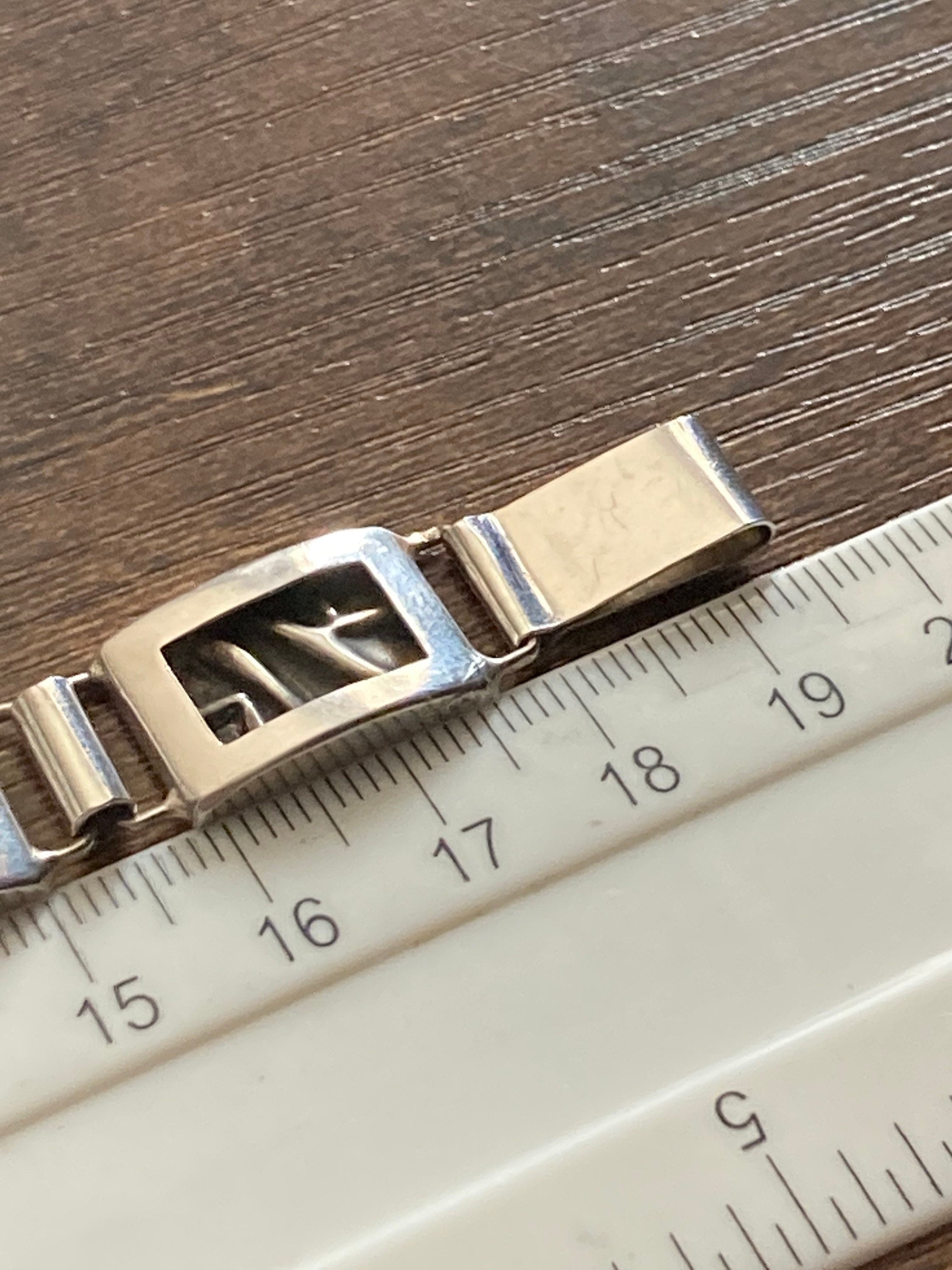 Retro 1970s 925 Sterling silver silver brutalist bracelet