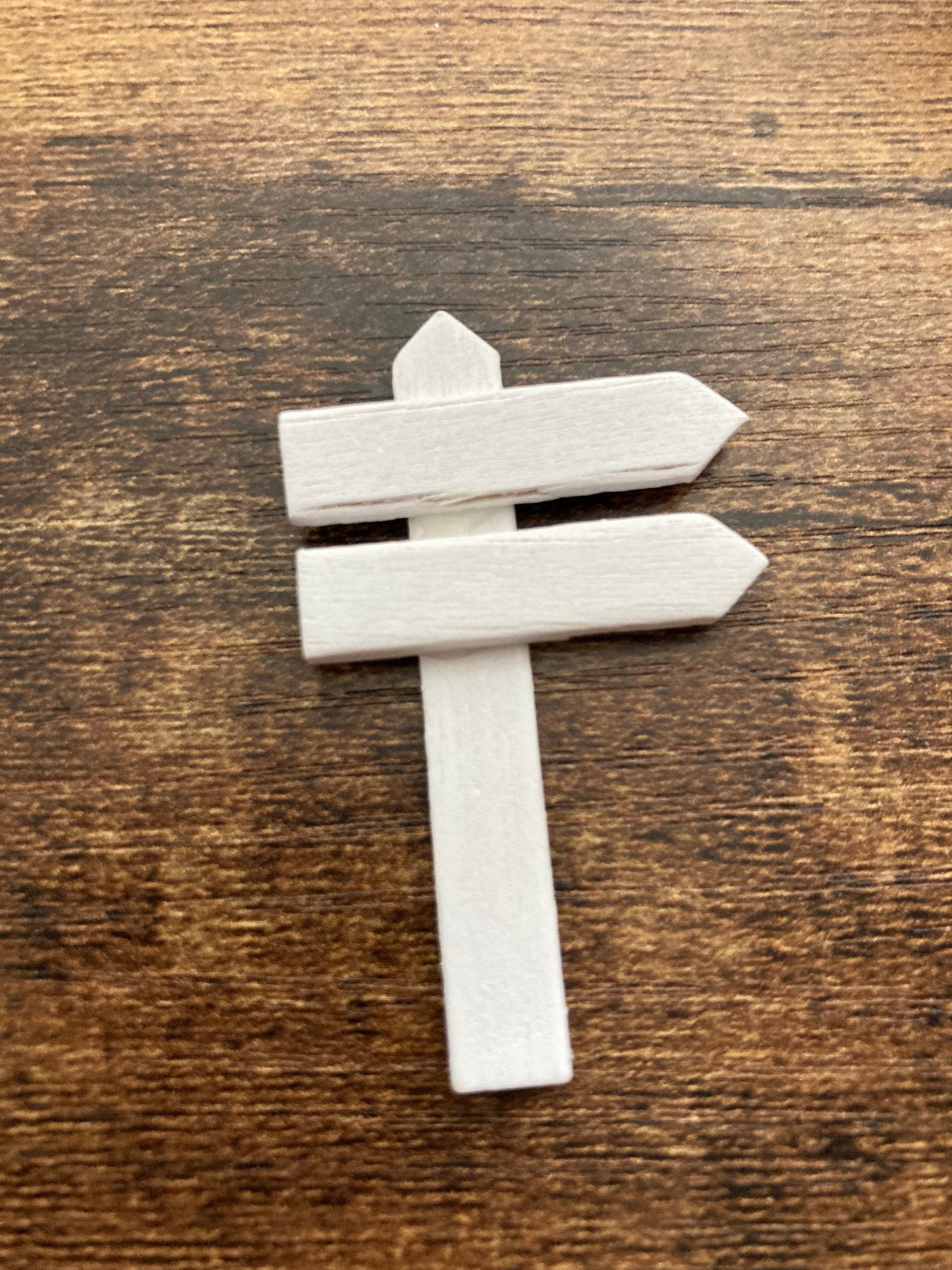 wooden street Sign post cake topper, write your own words