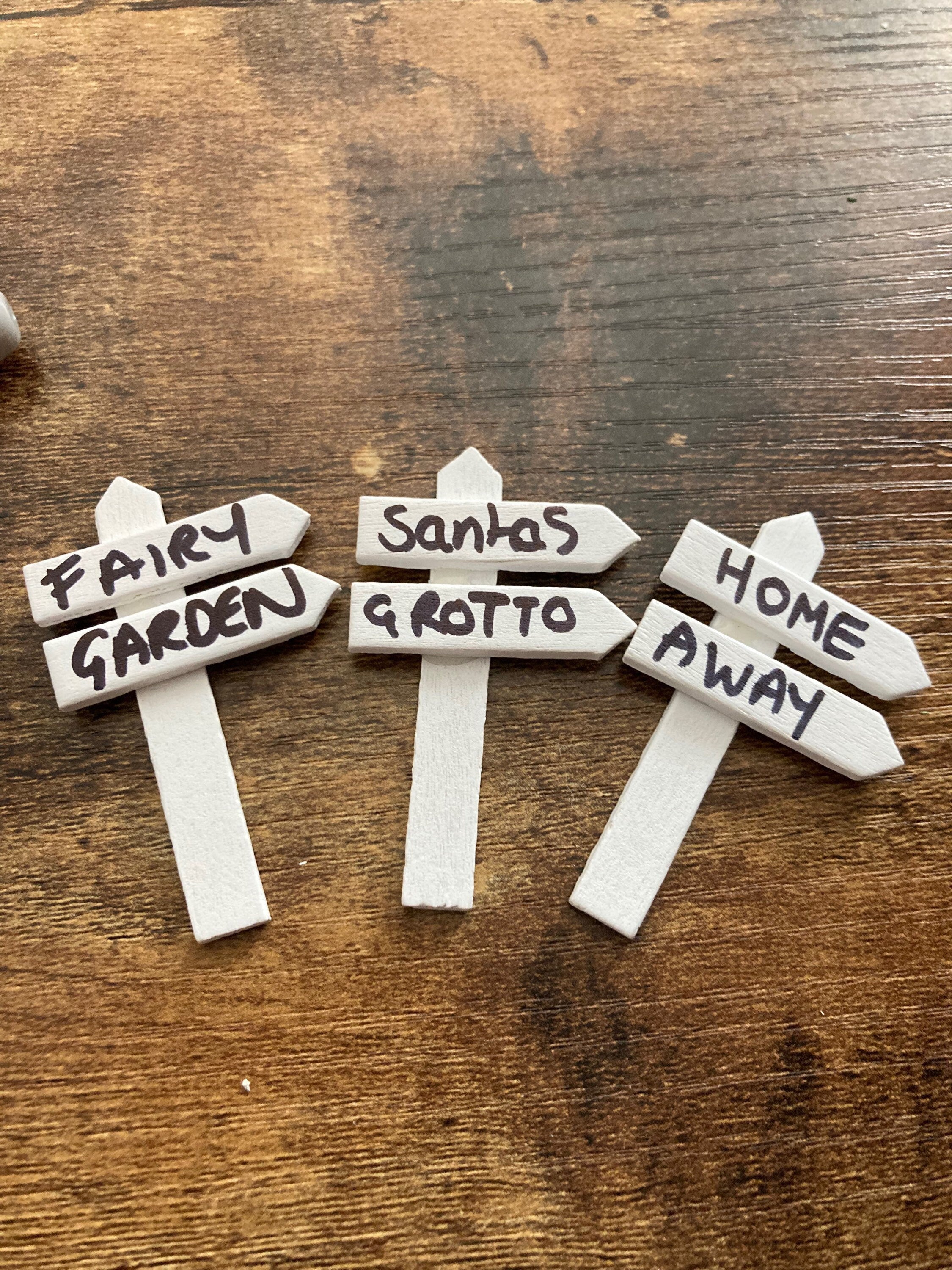 wooden street Sign post cake topper, write your own words