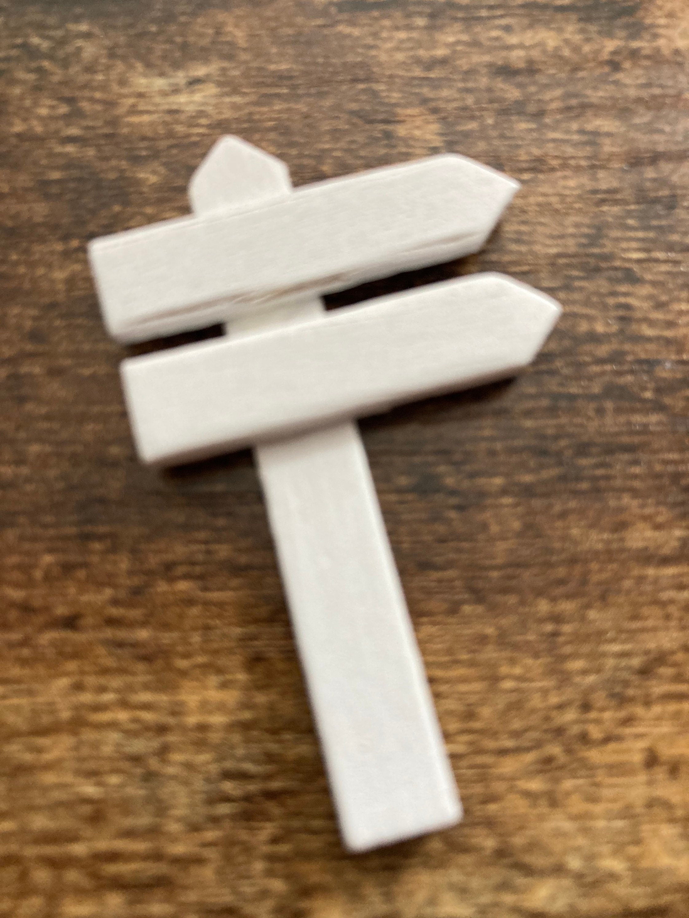 wooden street Sign post cake topper, write your own words