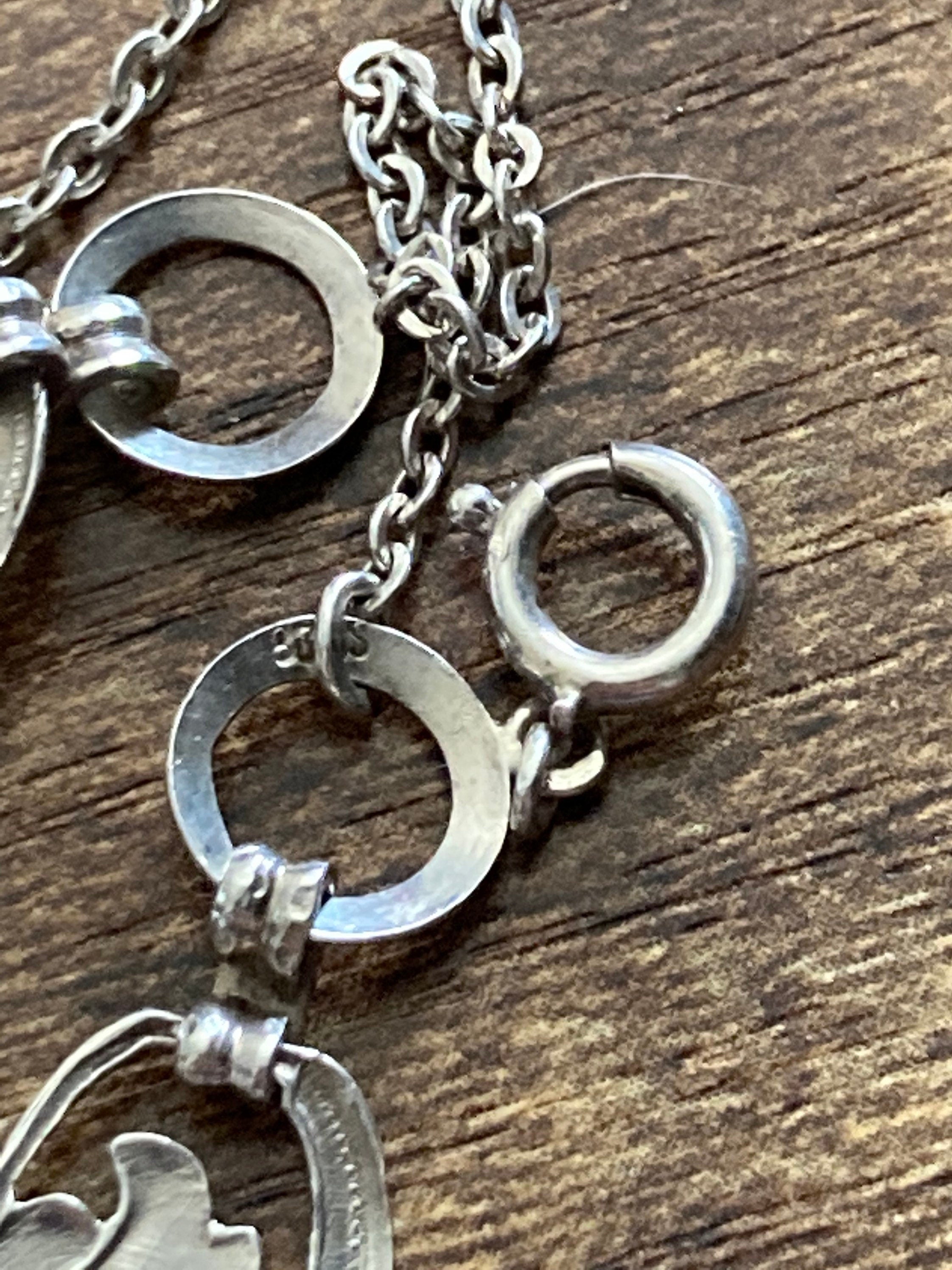 white metal not stamped 925 Sterling Silver chain link bracelet 8.2gm 19cm