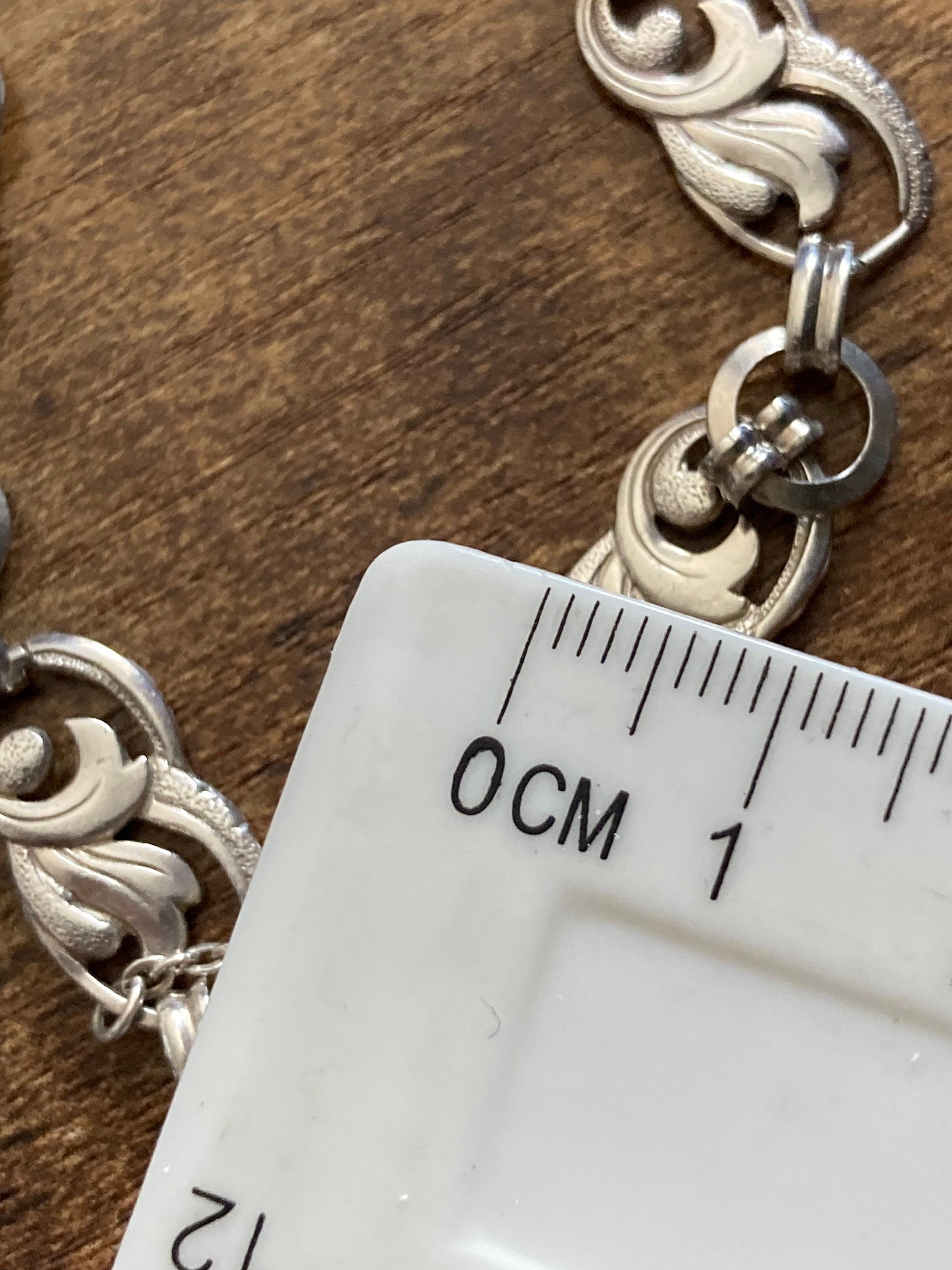 white metal not stamped 925 Sterling Silver chain link bracelet 8.2gm 19cm