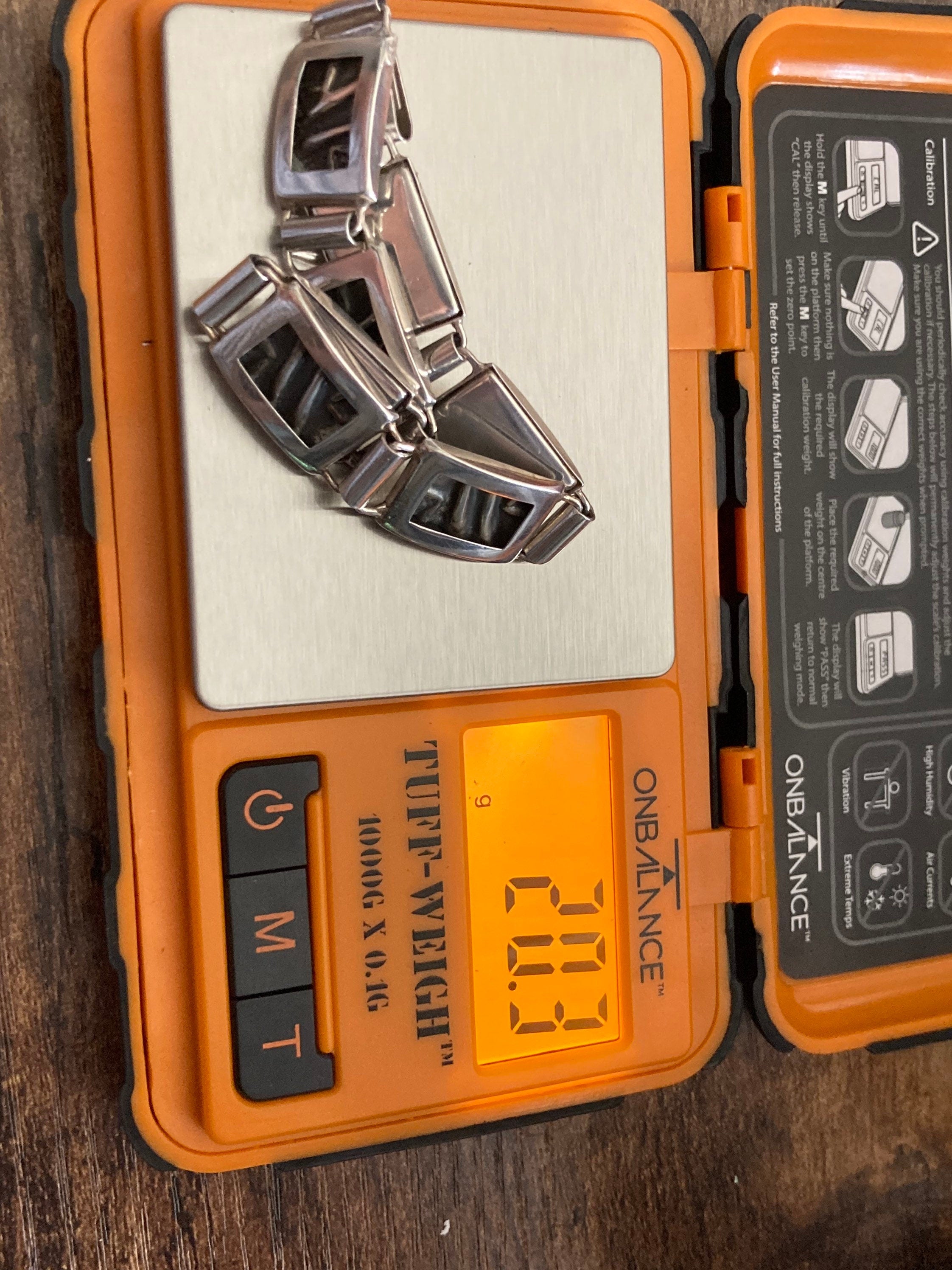 Retro 1970s 925 Sterling silver silver brutalist bracelet